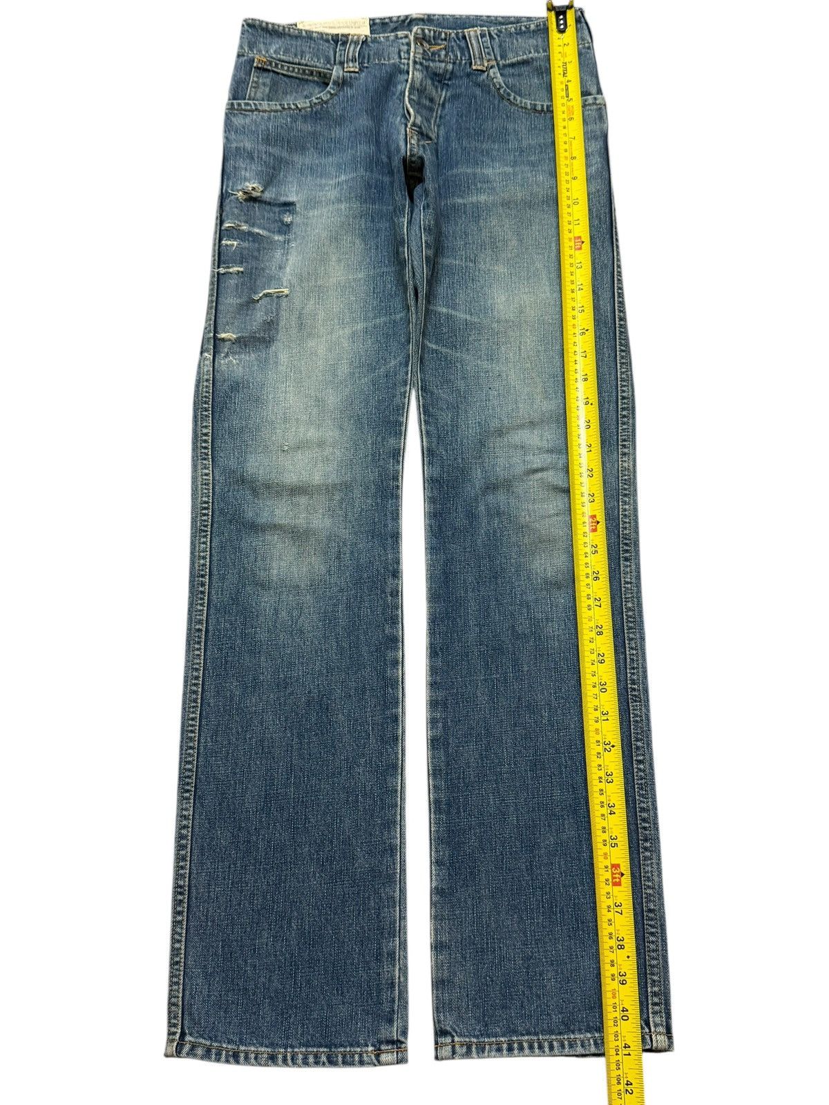 Johnbull Vintage 90s Japan Johnbull Blue Faded Wash Whisker Style Size US 30 / EU 46 - 12 Thumbnail