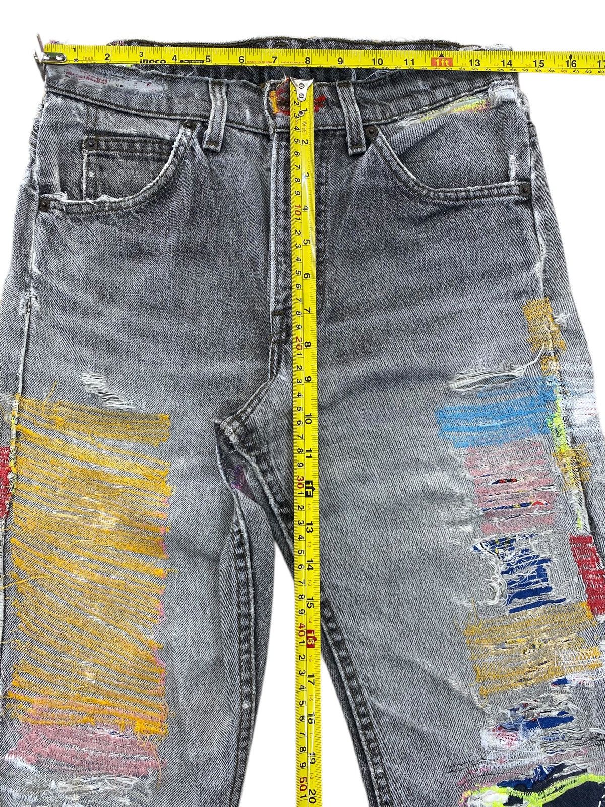 Levi's Levi’s Multicoloured Patched Repair Straight Leg Jeans Size US 28 / EU 44 - 6 Thumbnail