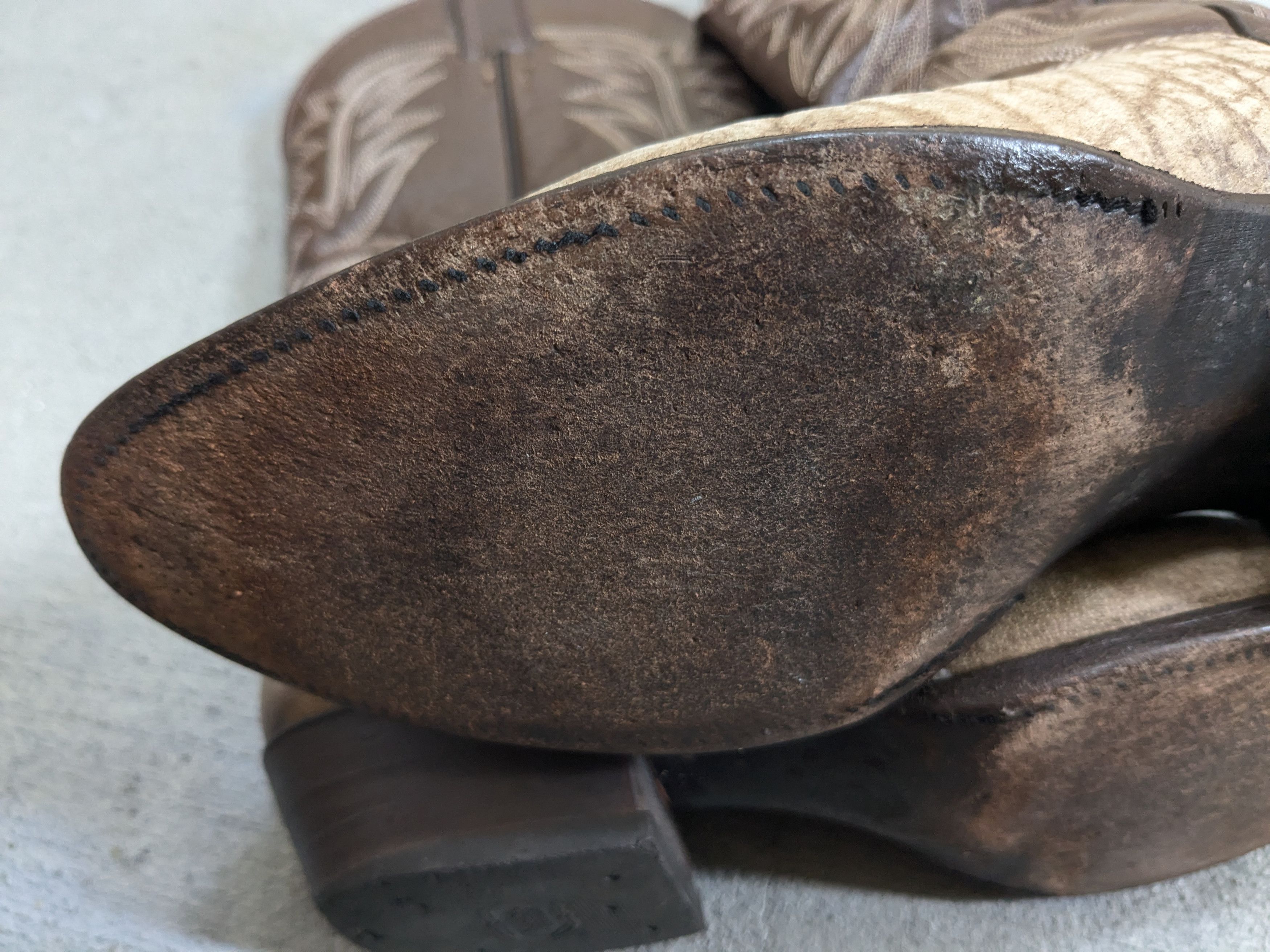 Nocona Boots Nocona Cowboy Boots 9 D Gray Leather Western Elephant Print Size US 8.5 / EU 41-42 - 17 Thumbnail