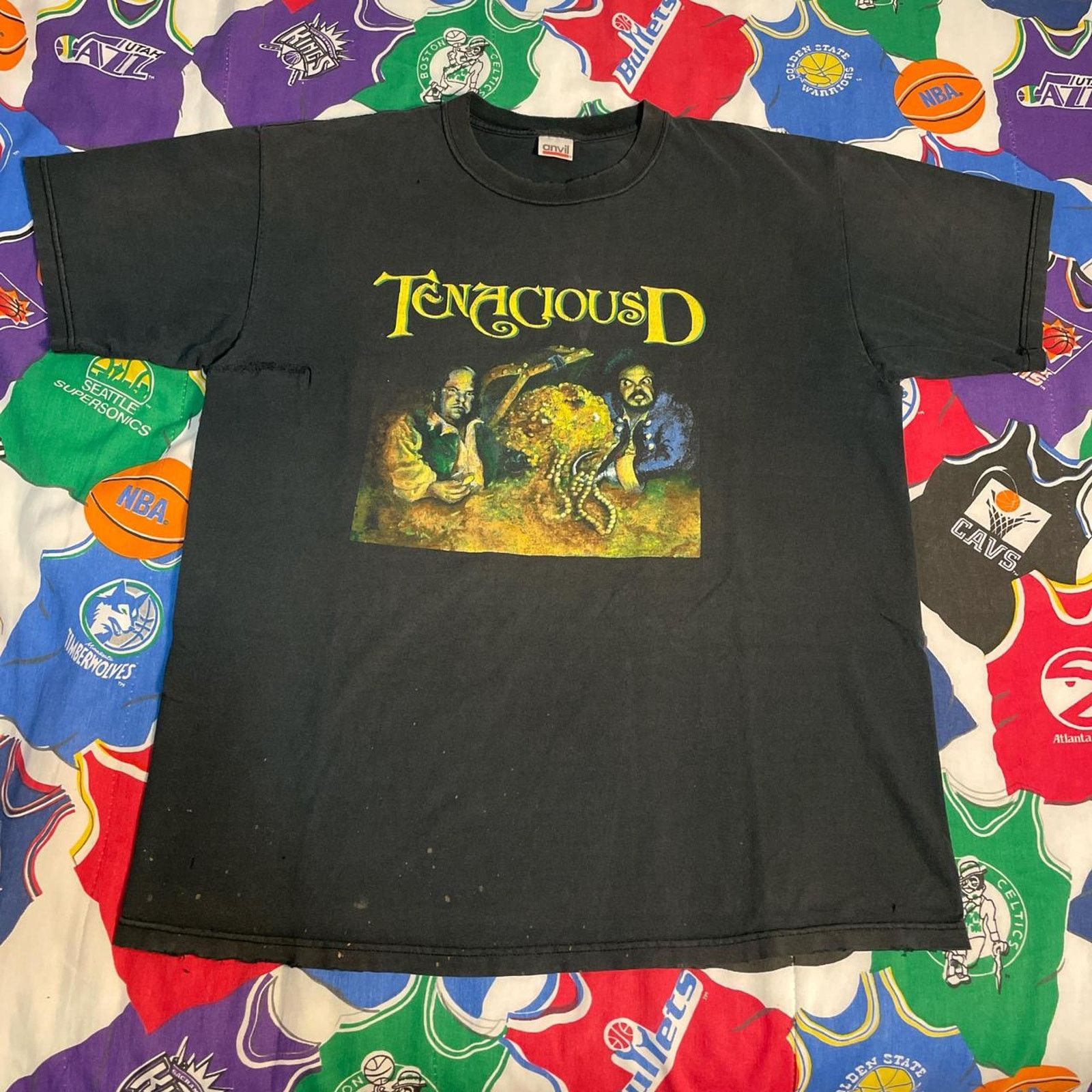 Vintage Vintage Y2K 2000s Rare Tenacious D Tour Jack Black JB KG Tee Size US XL / EU 56 / 4 - 1 Thumbnail
