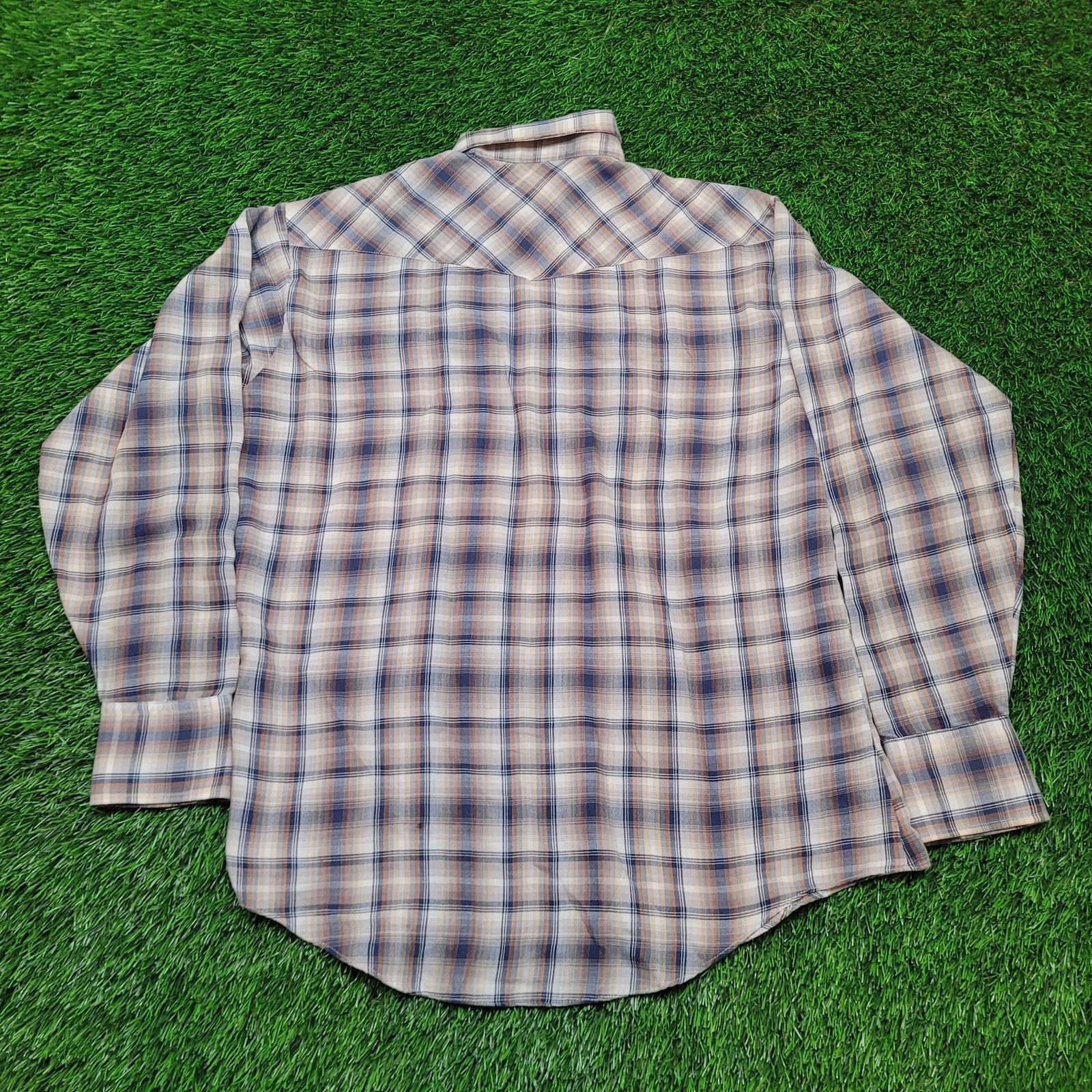 Vintage VTG 70s Campus Plaid Pearl Snap Western Shirt L 16 Cowboy Size US L / EU 52-54 / 3 - 5 Thumbnail