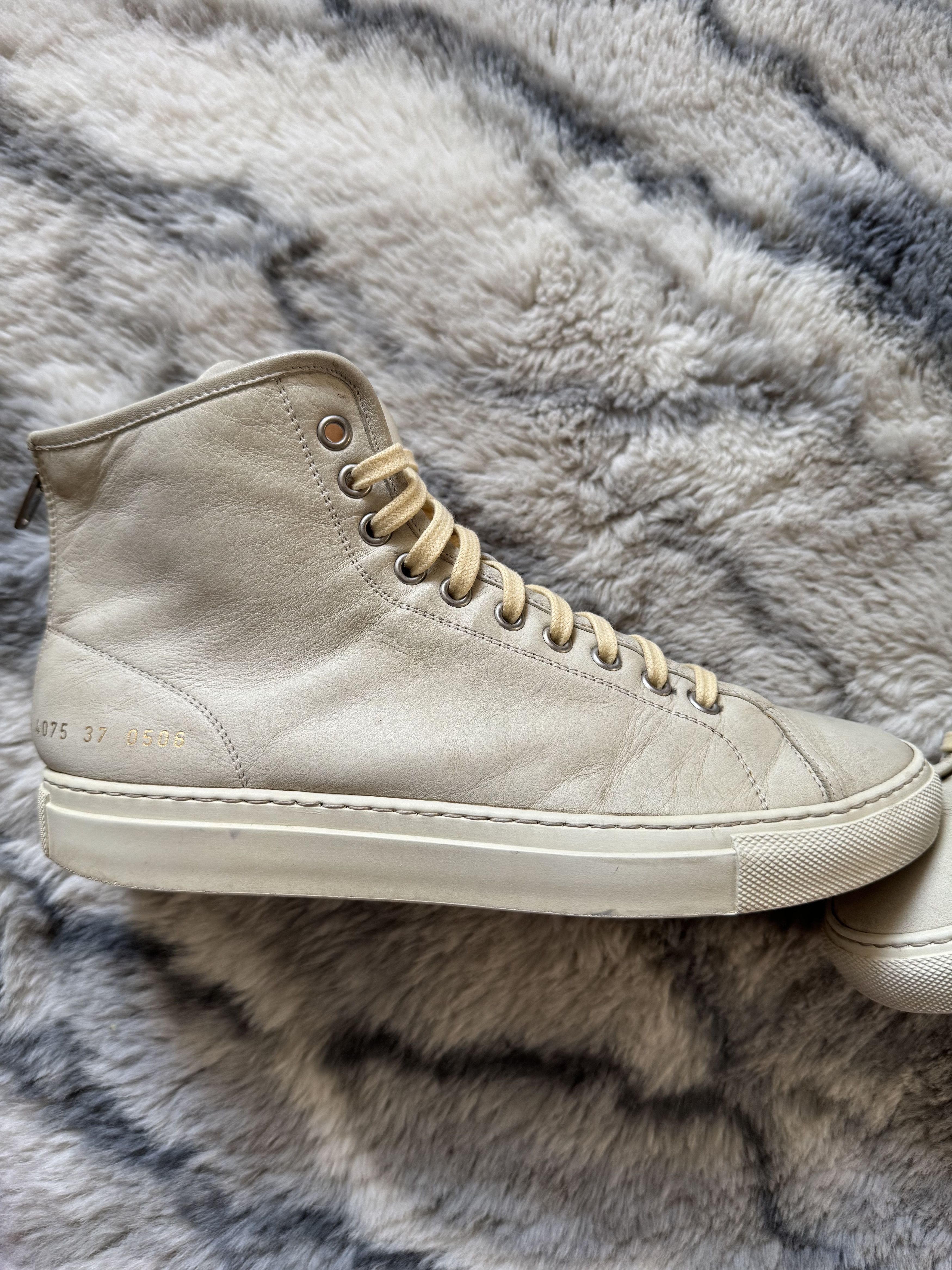 Common Projects Common Project High Top Zip Beige Sneakers Size US 6 / EU 39 - 4 Thumbnail