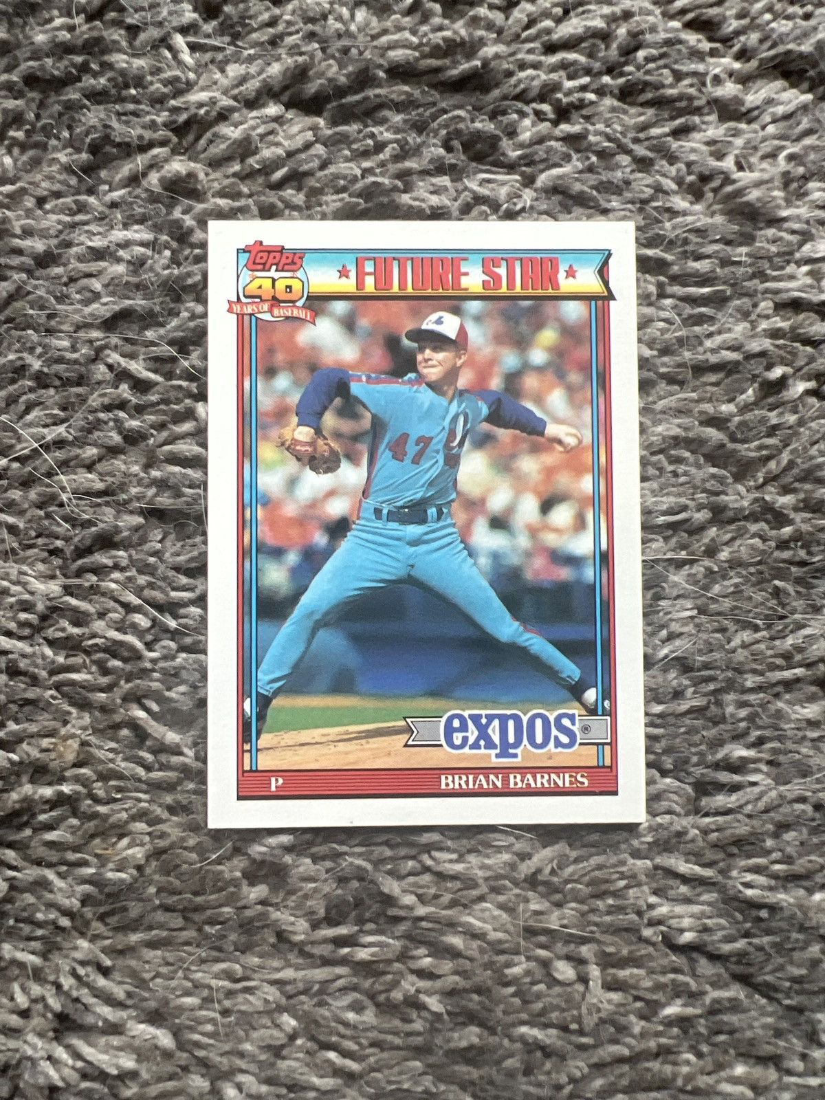 MLB 1991 Topps #211 Brian Barnes Card Size ONE SIZE - 1 Thumbnail