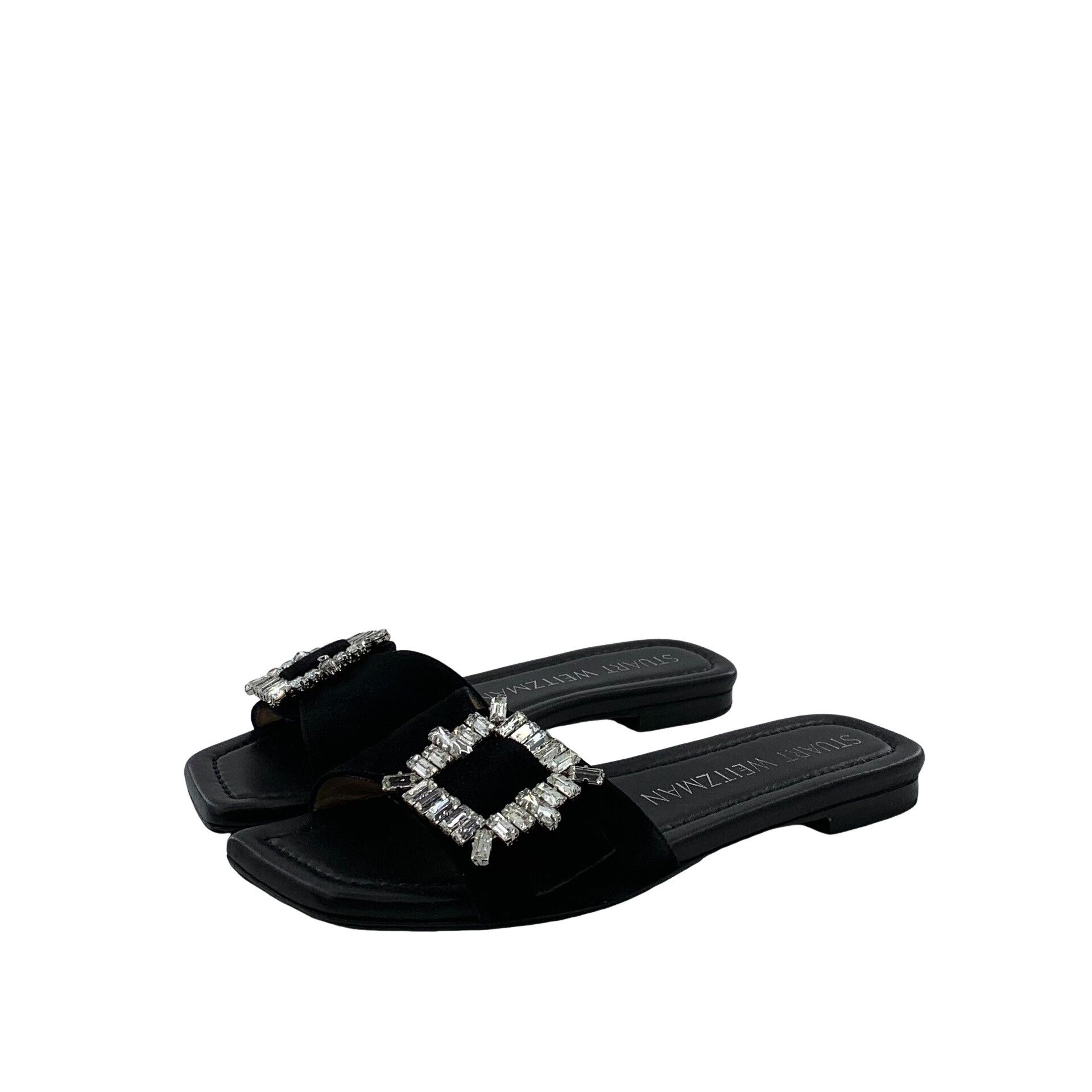 Stuart Weitzman Stuart Weitzman Crystal Buckle Slides Size 37 Size US 7 / IT 37 - 1 Thumbnail