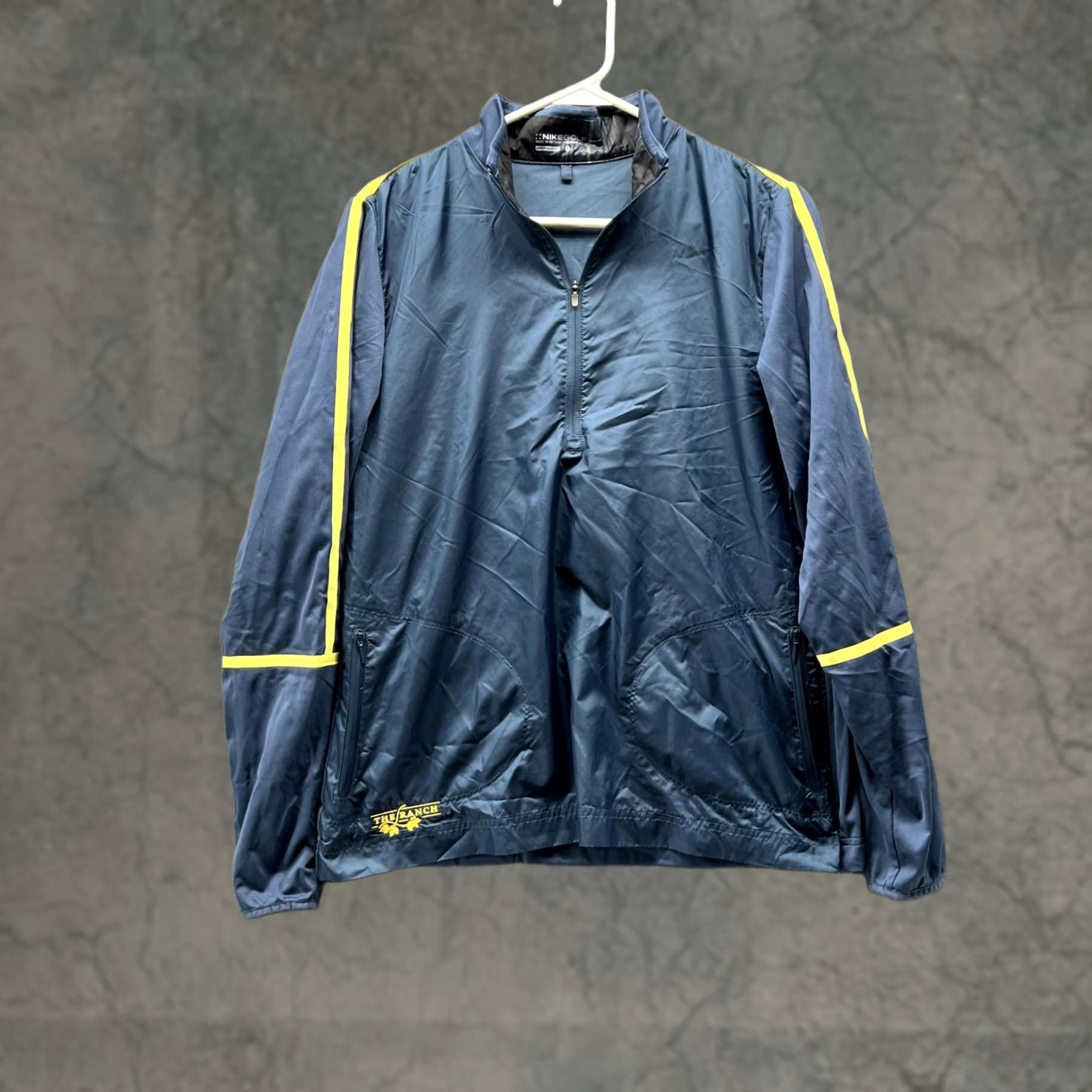 Nike Nike Jacket Men Large Adult Blue Half Zip Polyester Golf Bomber Swoosh Track Vtg Size US L / EU 52-54 / 3 - 1 Thumbnail