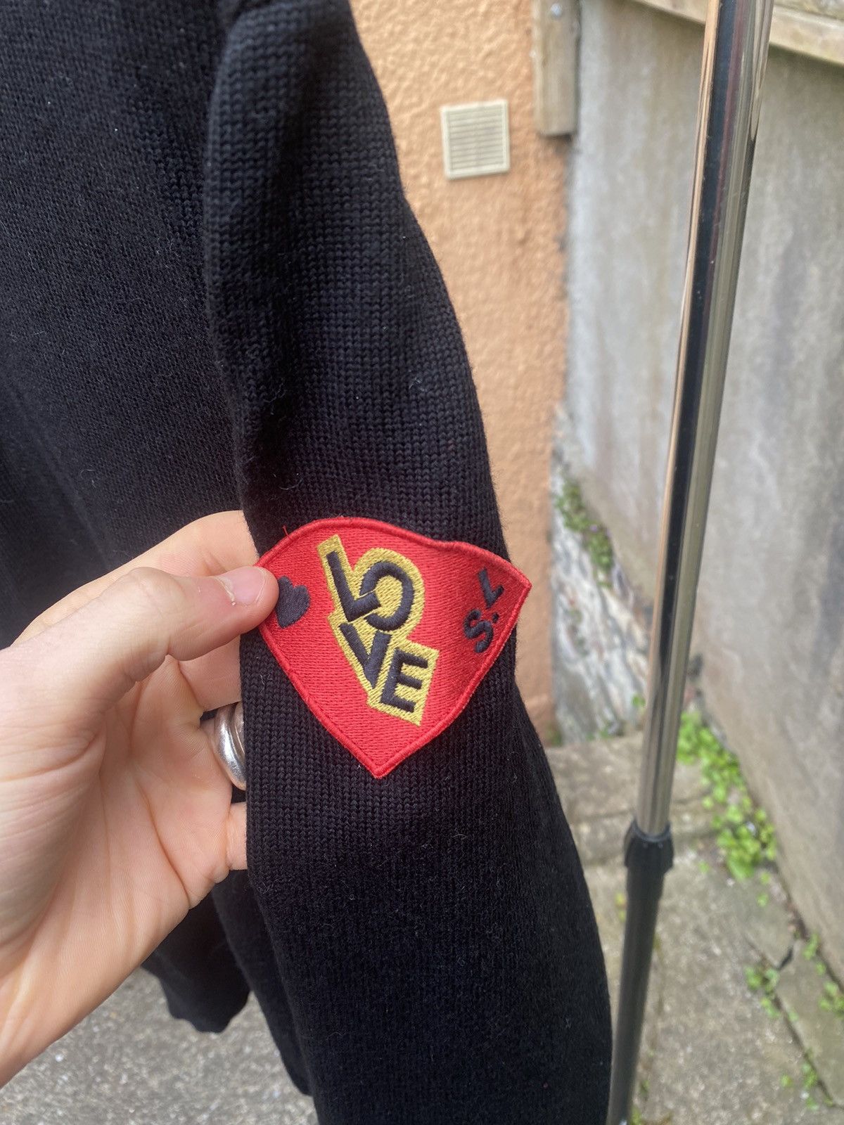 Saint Laurent Paris Saint Laurent Love Patch Wool Sweater Size US S / EU 44-46 / 1 - 3 Thumbnail
