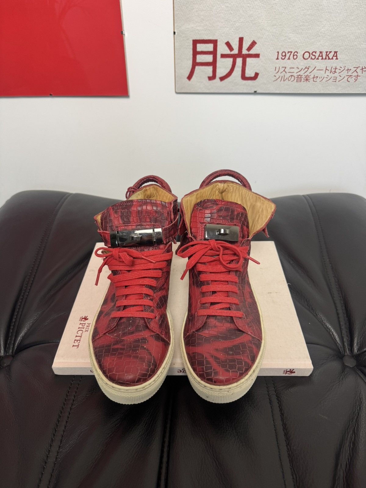 Buscemi Buscemi 100MM Lock High Top Shoes Red Cheetah Leopard Rare Size US 8 / EU 41 - 2 Thumbnail