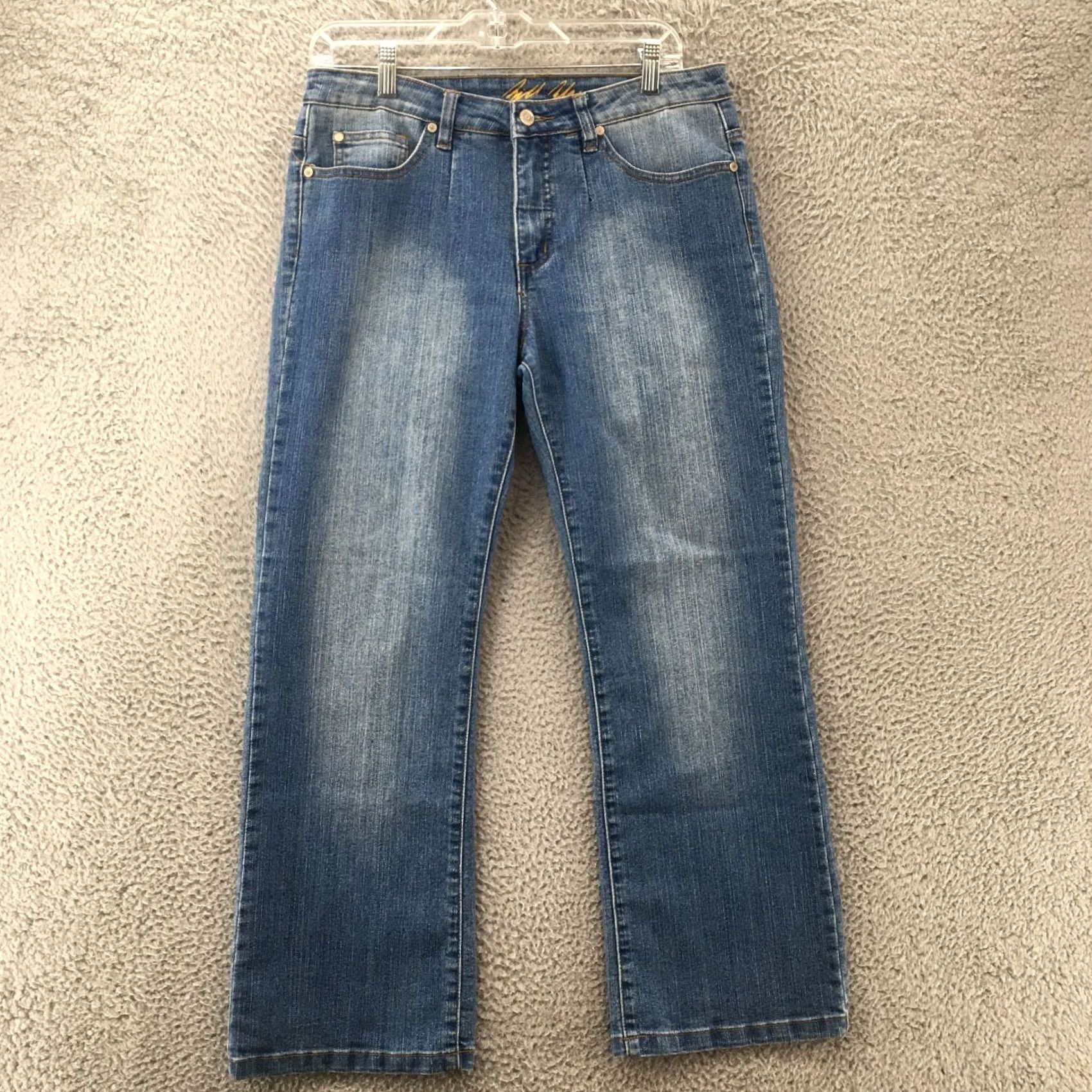 Bill Blass Bill Blass Jeans Womens 8 Bootcut Blue Denim Mid Rise Zip Stretch 5-Pocket Regular Pocketed Comfort Modern Classic Mens Womens Girls Boys Size 30" / US 8 / IT 44 - 2 Thumbnail