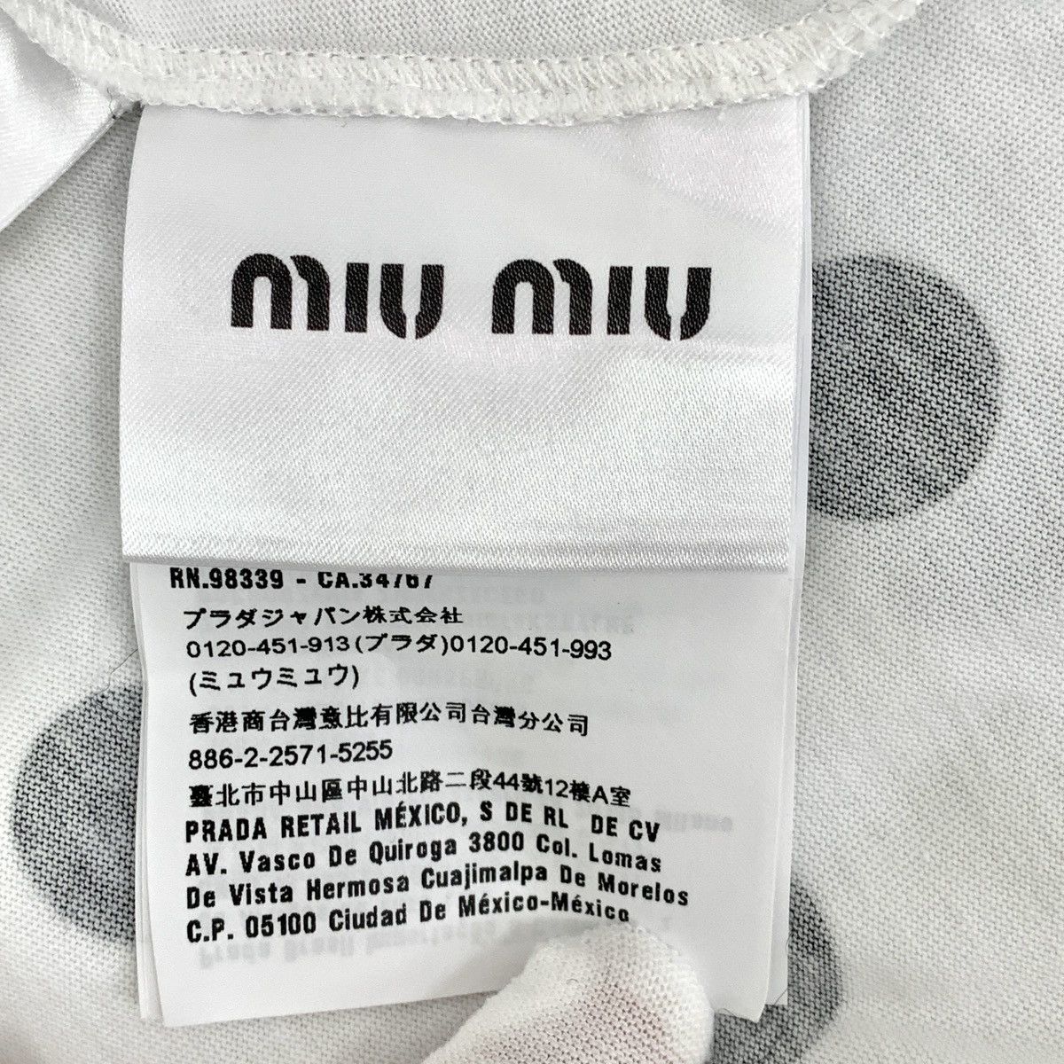 Miu Miu Miu Miu Peter Pan Collar Short Sleeve T-shirt K26WX Size XS / US 0-2 / IT 36-38 - 7 Thumbnail