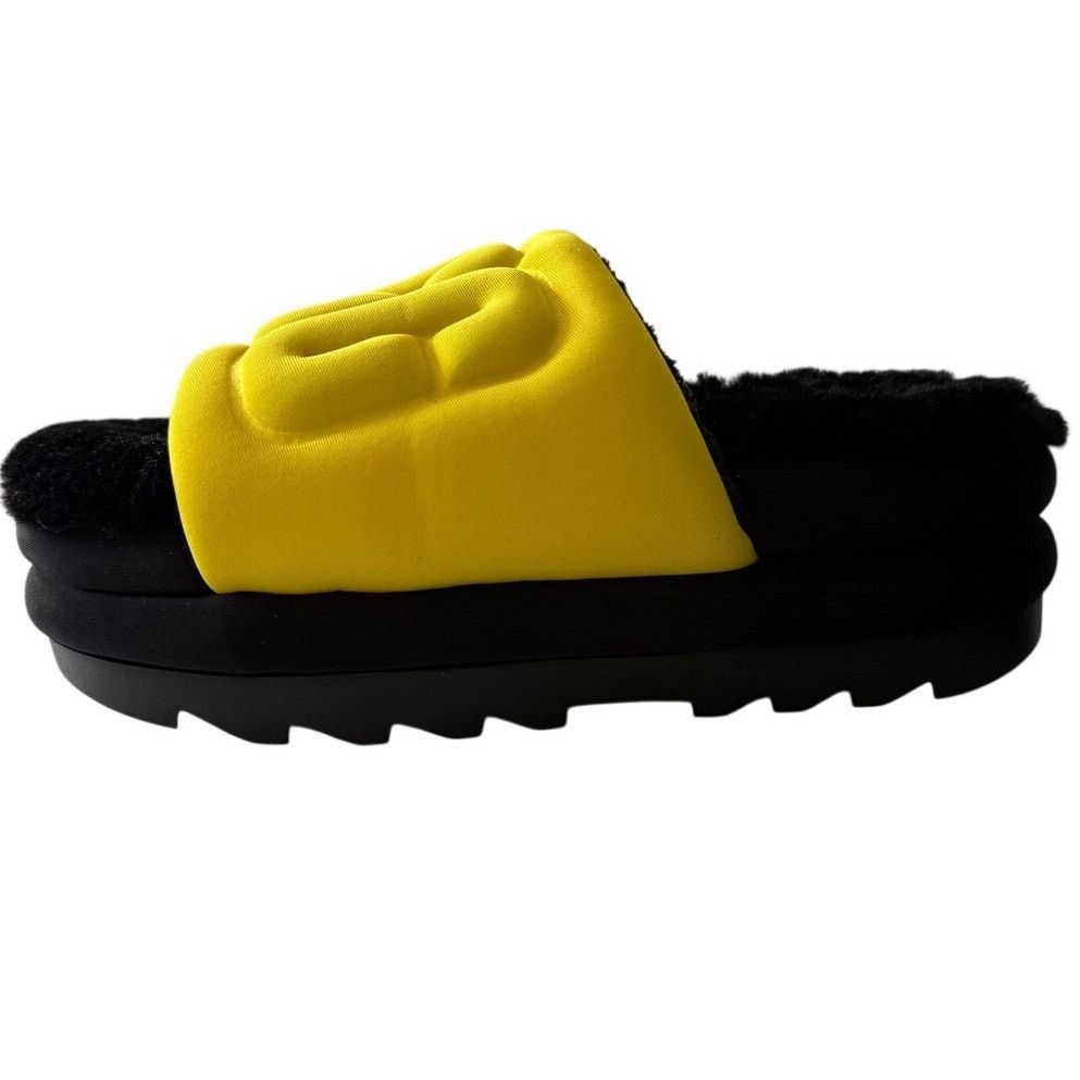 Ugg UGG Maxi Graphic Platform Slides Canary Black Size 9 Size US 7 / IT 37 - 6 Thumbnail
