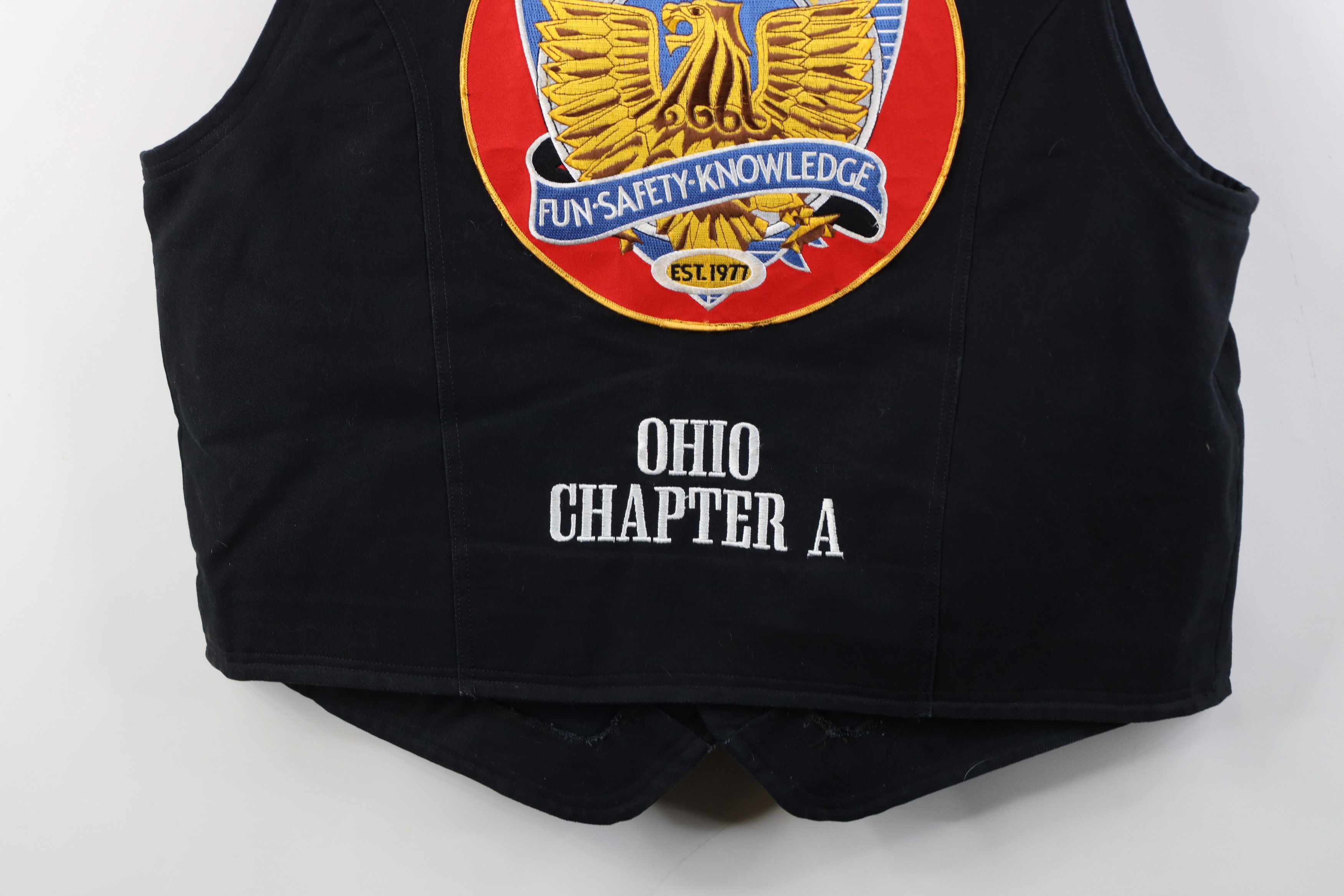 Vintage Vintage Wings GWRRA Button Motorcycle Vest Jacket Black Size US XL / EU 56 / 4 - 17 Thumbnail