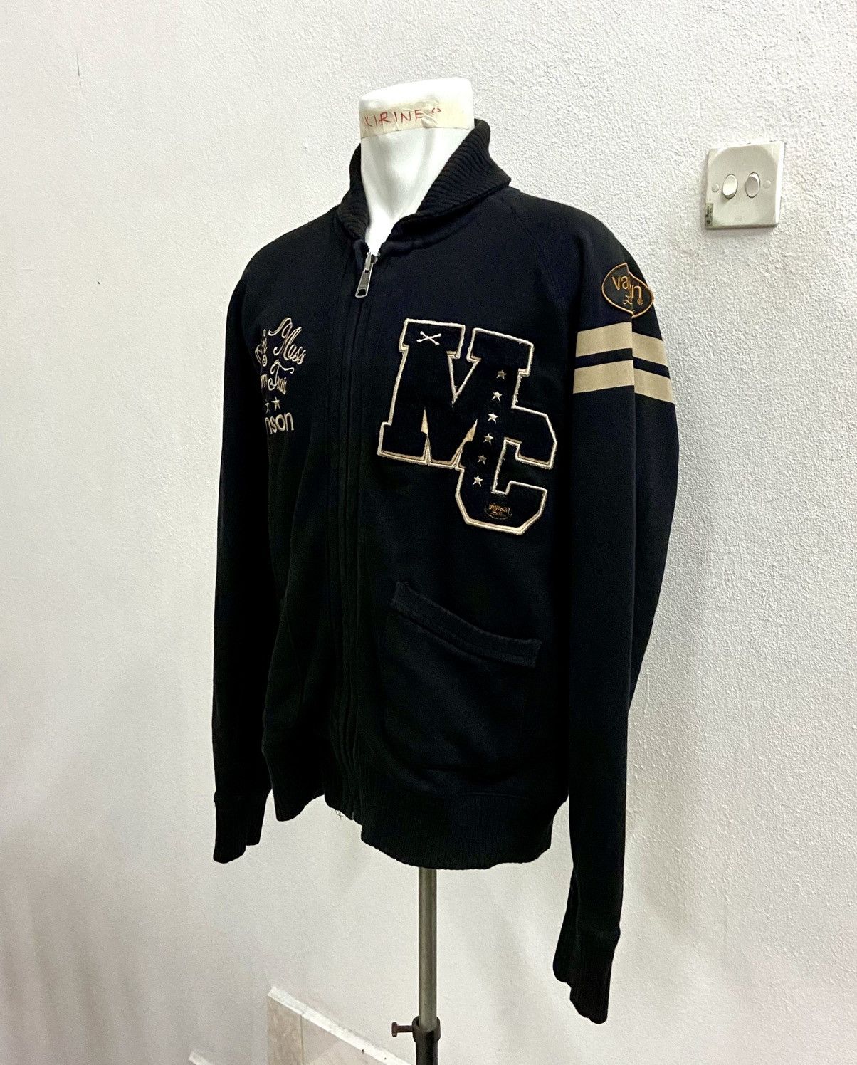 Vanson Leathers VANSON COTTON BOSTON MASS ZIPPER SWEATER Size US XL / EU 56 / 4 - 5 Thumbnail