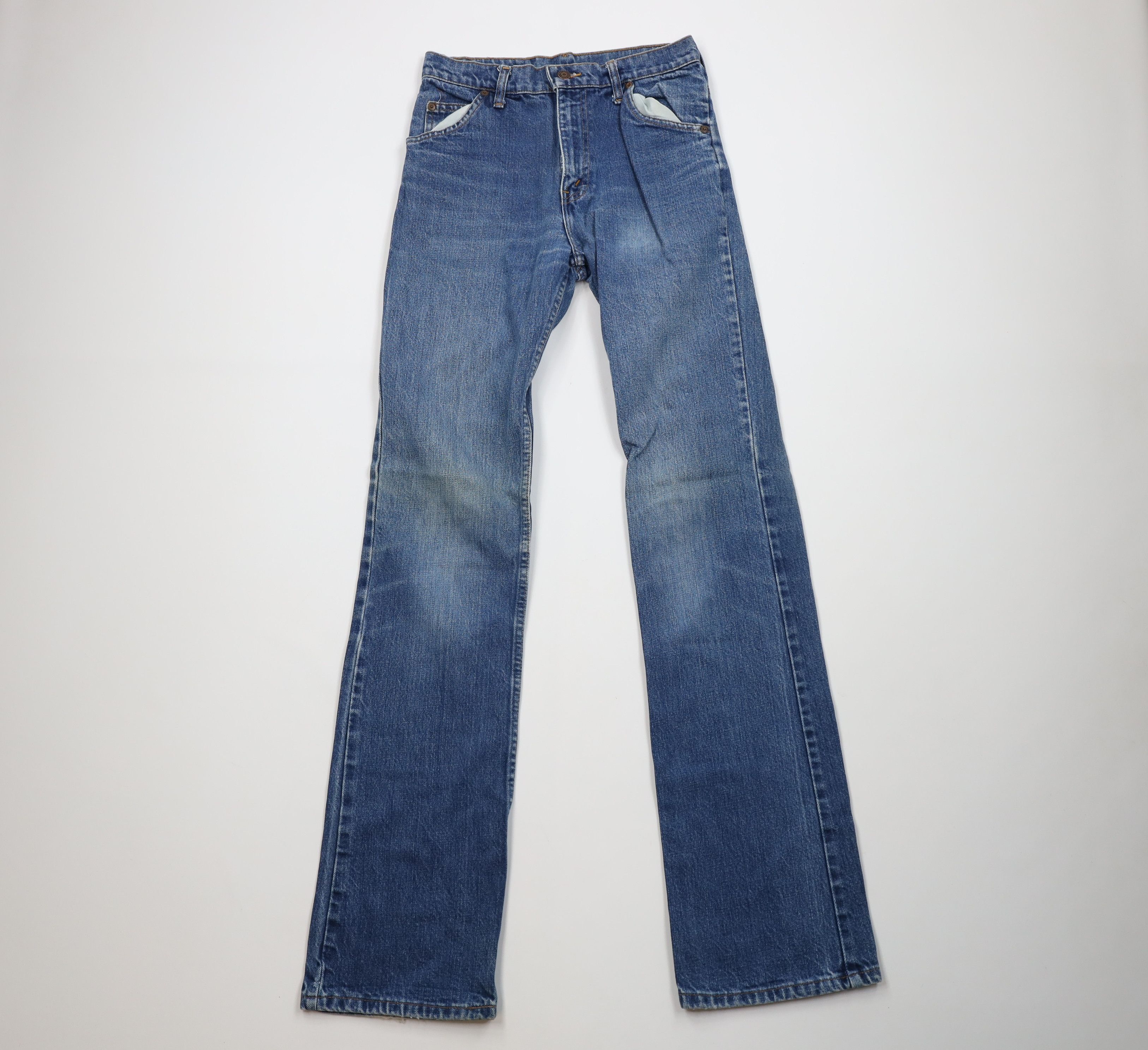 Vintage Vintage 70s Streetwear Western Flared Denim Jeans Blue USA Size US 29 - 1 Thumbnail