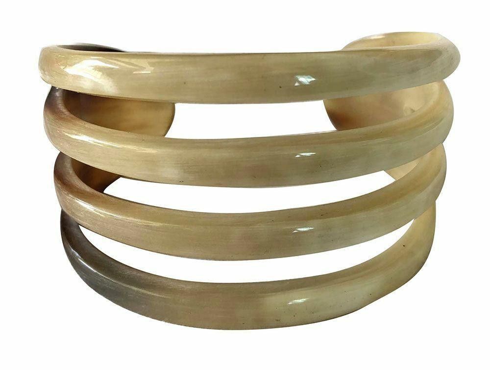 Designer New Textured Cow Horn Bracelet. Size ONE SIZE - 6 Thumbnail