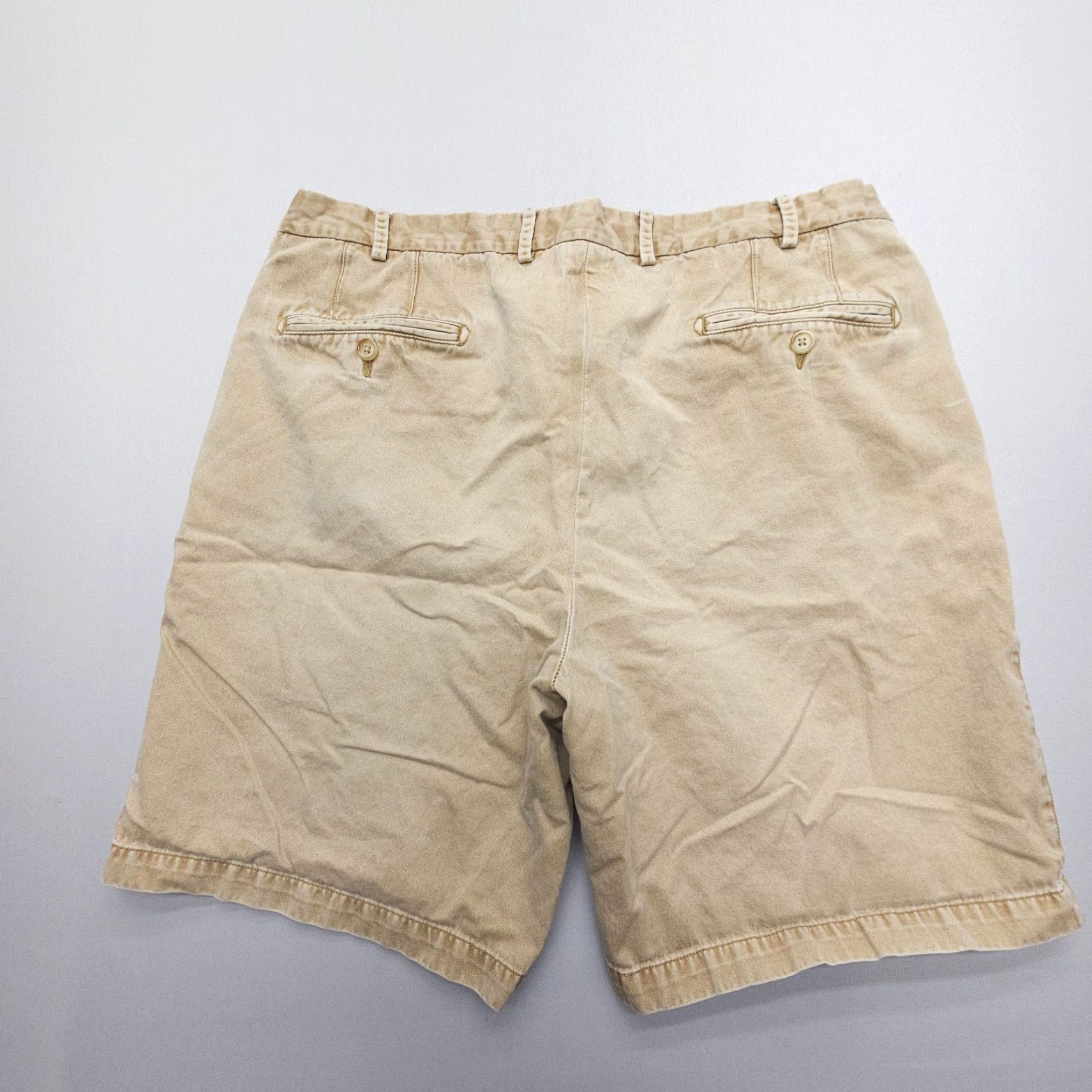 Peter Millar Peter Millar Pima Cotton Chino Shorts Mens 36 x 9 Tan Twill Preppy Flat Peru Size US 36 / EU 52 - 2 Thumbnail