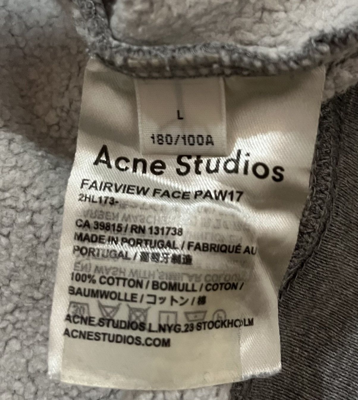 Acne Studios Acne studios face boxy grey sweatshirt Size US L / EU 52-54 / 3 - 5 Thumbnail