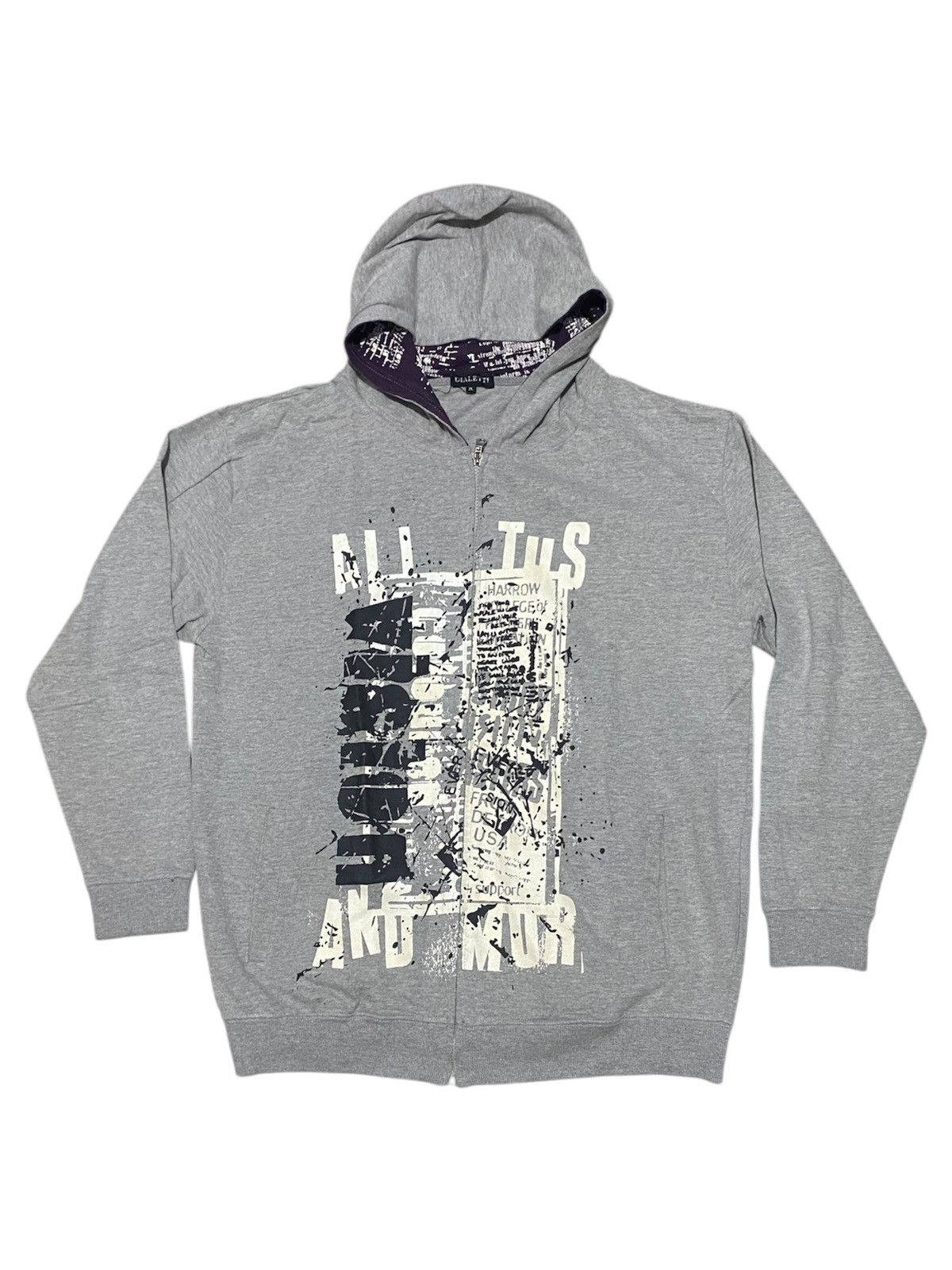 If Six Was Nine × Japanese Brand × Le Grande Bleu (L.G.B.) Y2k Dialetti Zip up Hoodie Size US XL / EU 56 / 4 - 2 Thumbnail