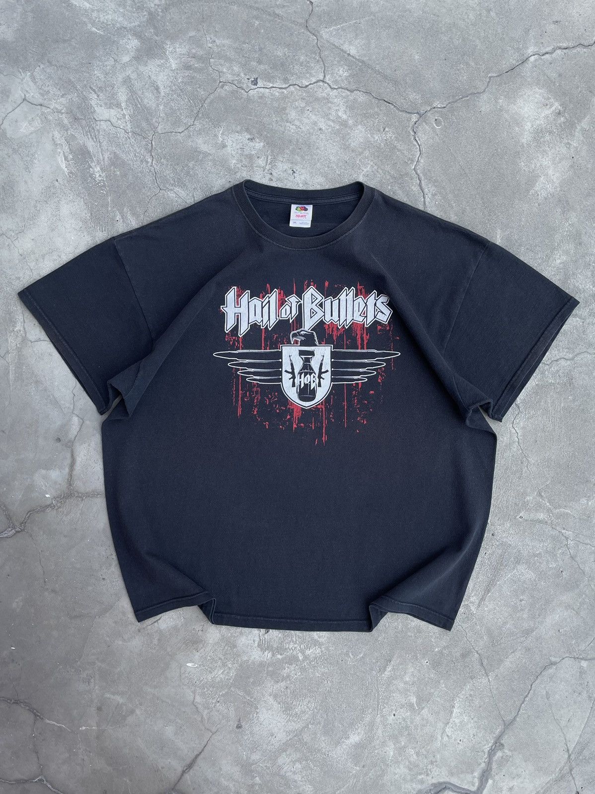Band Tees Hail of Bullets 2011 Full Scale War Tour 2XL Faded T-Shirt Size US XXL / EU 58 / 5 - 1 Thumbnail