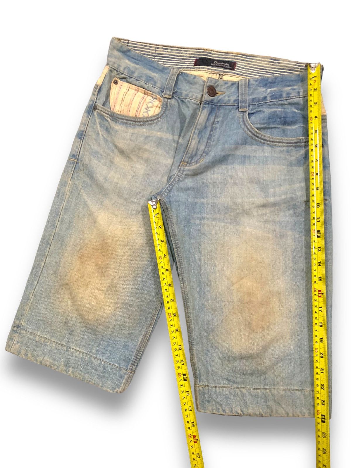 14th Addiction Vintage Japanese Brand Dominate Mud Wash Grunge Jorts Denim Size US 30 / EU 46 - 14 Thumbnail