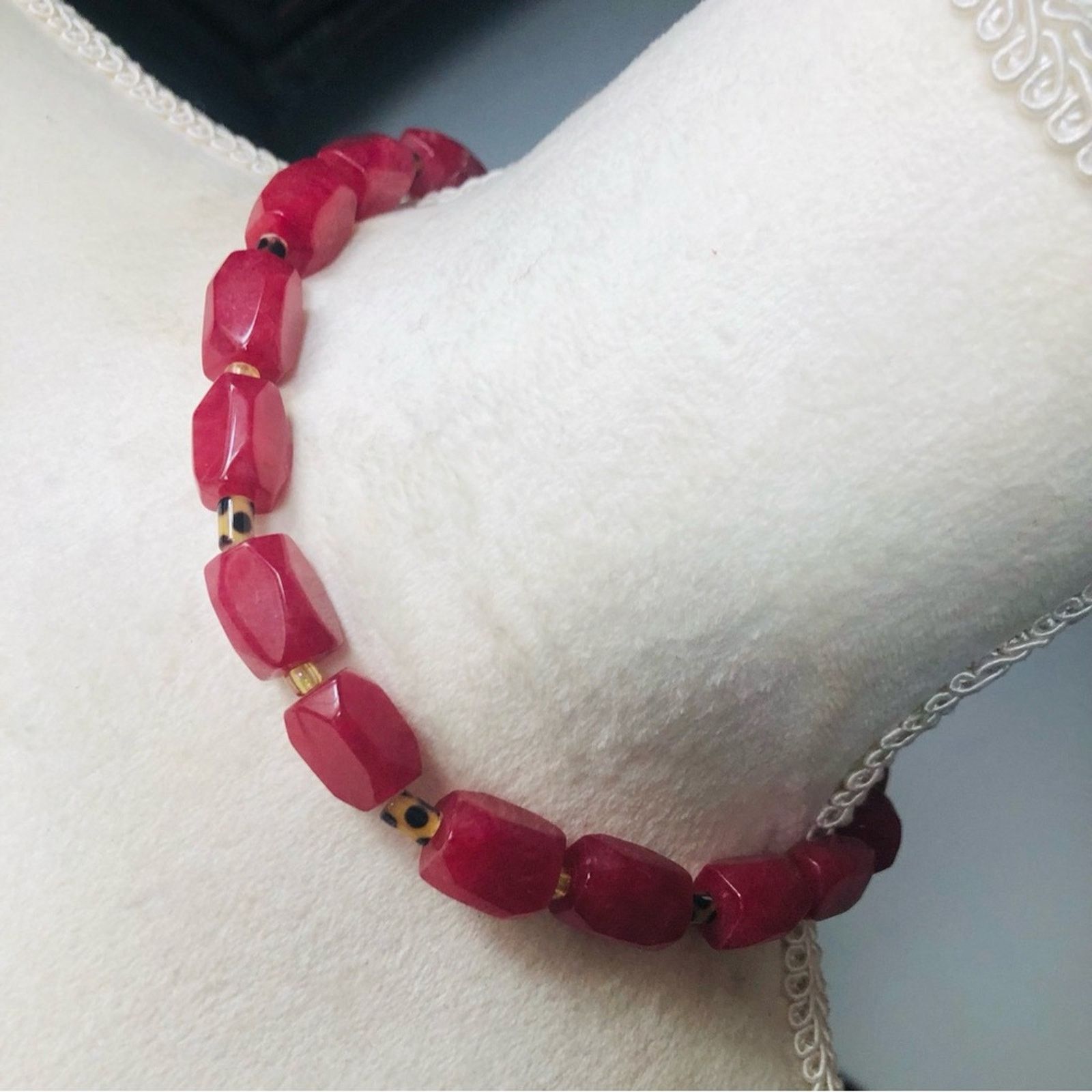 Handmade Fire and Ice crackle quartz faceted stone 925 necklace Size ONE SIZE - 1 Thumbnail