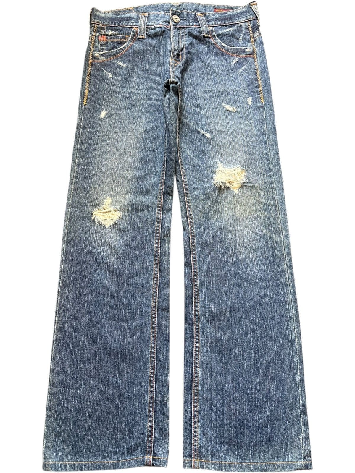 Ksubi Vintage Japanese Brand Buckle Back Distress Jeans Size 31" - 1 Thumbnail