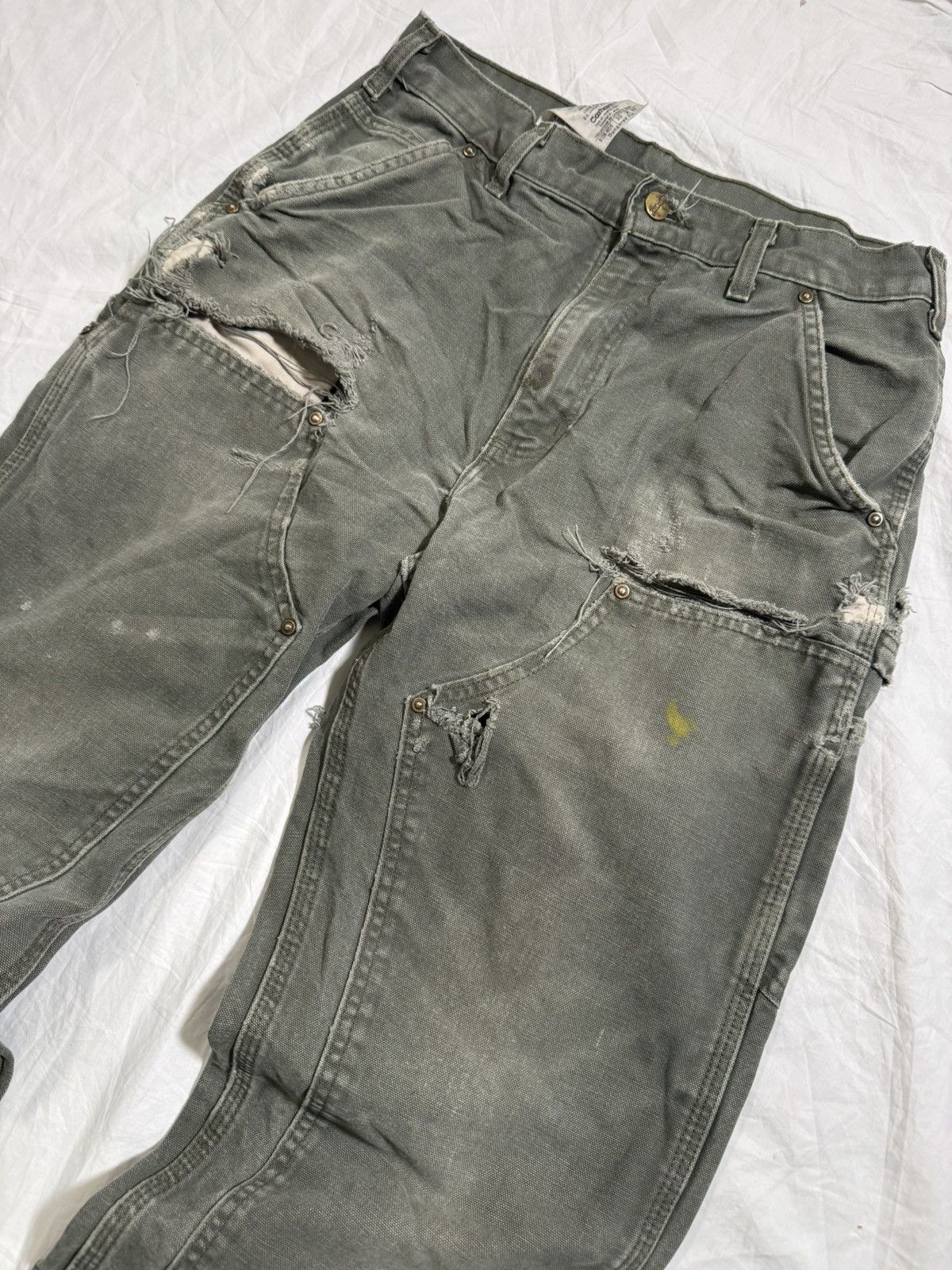 Carhartt Vintage Thrashed And Faded ERD Style Carhartt Double Knees Size US 30 / EU 46 - 3 Thumbnail