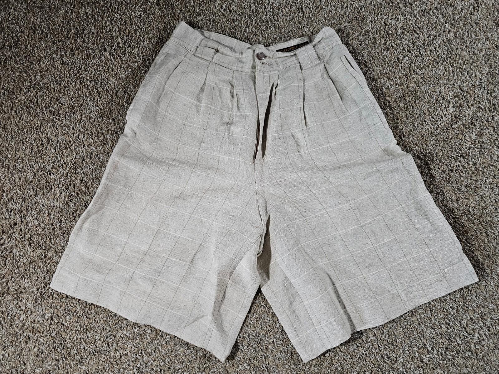 Designer Vtg Collectible Gold by Giorgio SantAngelo shorts linen 8 Size 30" / US 8 / IT 44 - 1 Thumbnail