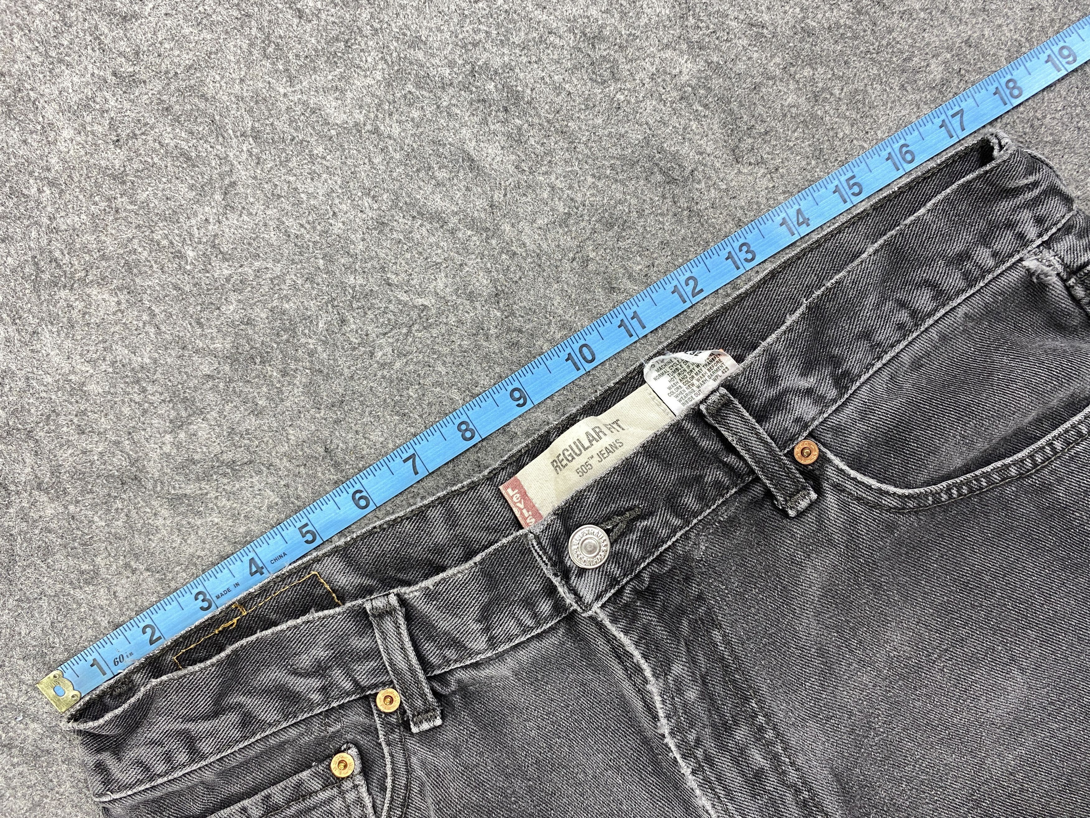 Levi's Black Distressed Vintage Levi's 505 35x29.5 Denim JN1279 Size US 35 - 5 Thumbnail