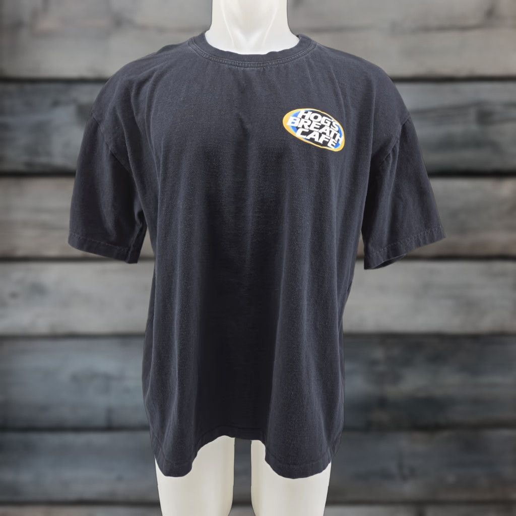 Vintage Hog’s Breath Cafe Saloon Cairns Australia Short Sleeve T-Shirt L Black Bad Hog Clothing Mens Shirt 90s Outdoor Australia Anniversary Shirt Size US L / EU 52-54 / 3 - 1 Thumbnail