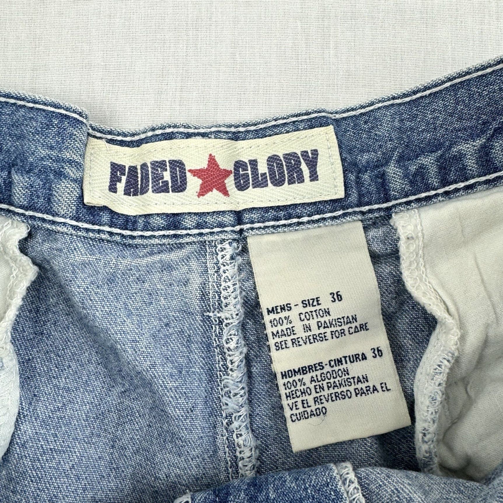 Faded Glory VINTAGE Faded Glory Jeans Shorts Men 36 Blue 90s Grunge Y2K Baggy Relaxed Casual Workwear Size US 36 / EU 52 - 4 Thumbnail