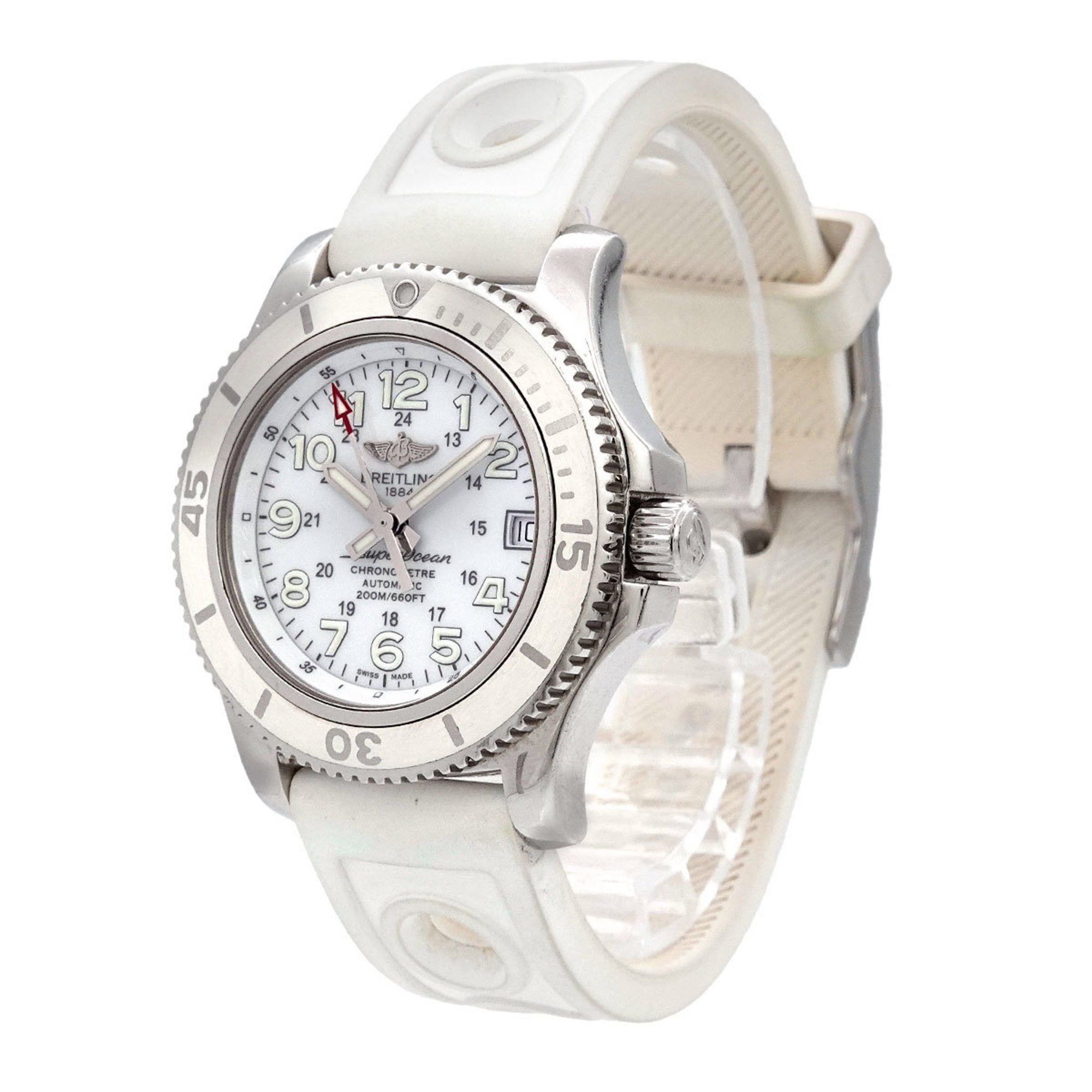 Breitling Super Ocean Ii 36 A17312 Ladies Watch Date White Automatic Self-Winding, Women's