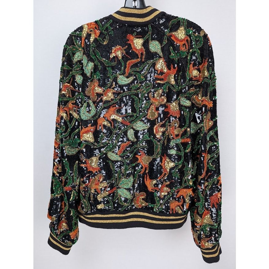 Celine o1rshd1 Teddy Souvenir Jacket Dark Flower in Multicolor Size US M / EU 48-50 / 2 - 10 Thumbnail