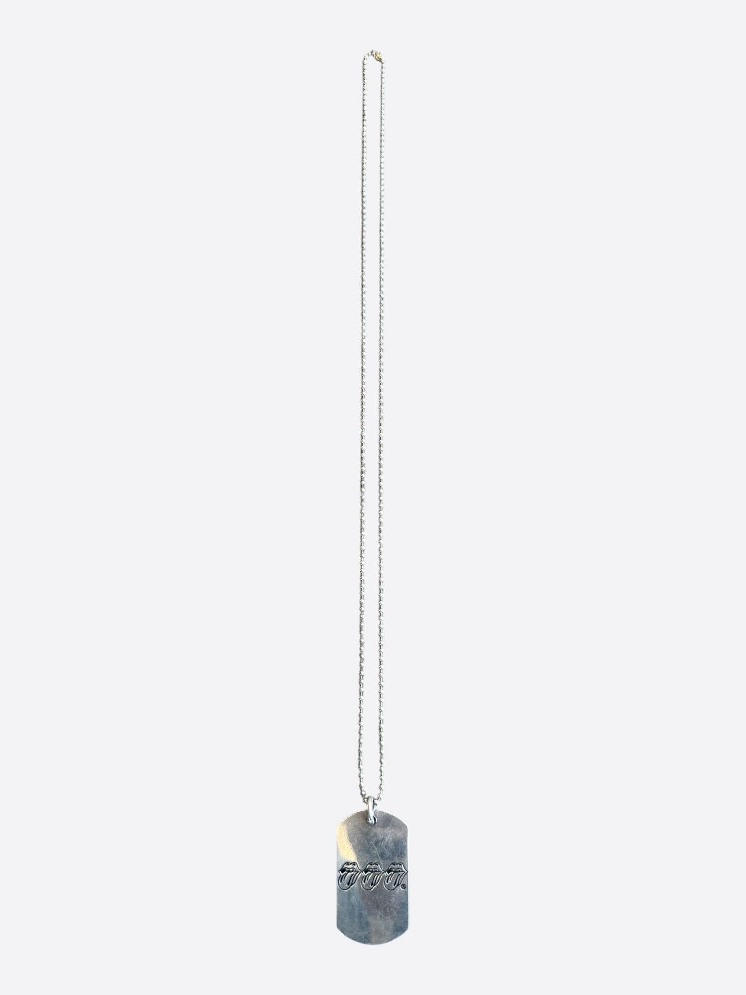 Chrome Hearts Chrome Hearts Rolling Stones Silver Tag Necklace Size ONE SIZE - 3 Thumbnail