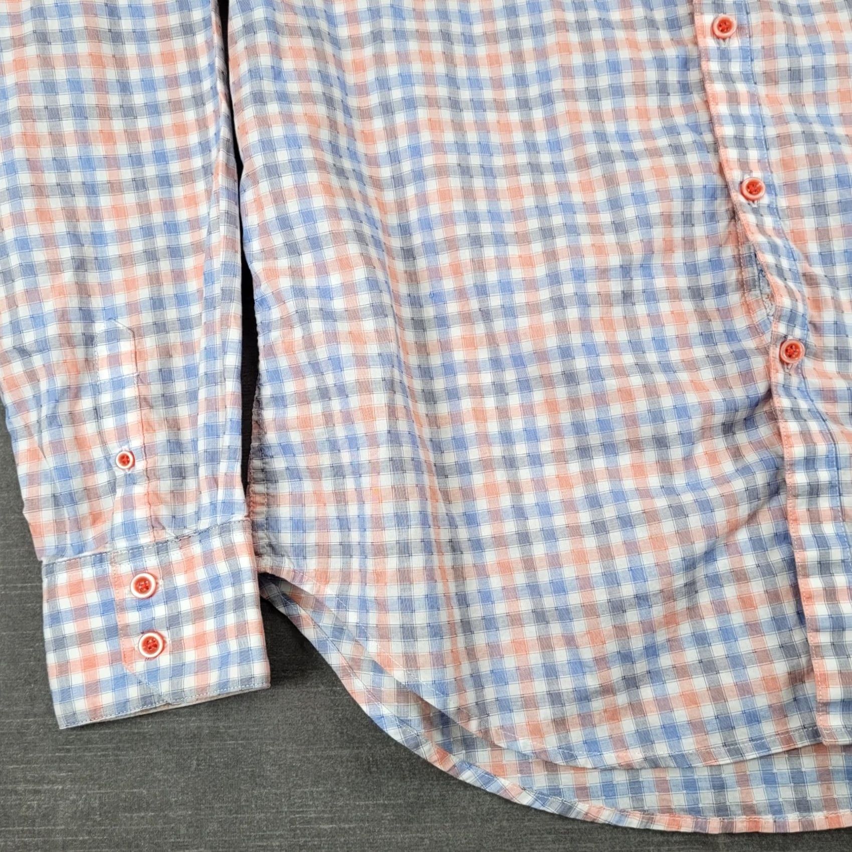 Robert Graham Robert Graham Mens Plaid Button Up Shirt Long Sleeve Blue Size XL Size US XXL / EU 58 / 5 - 7 Thumbnail