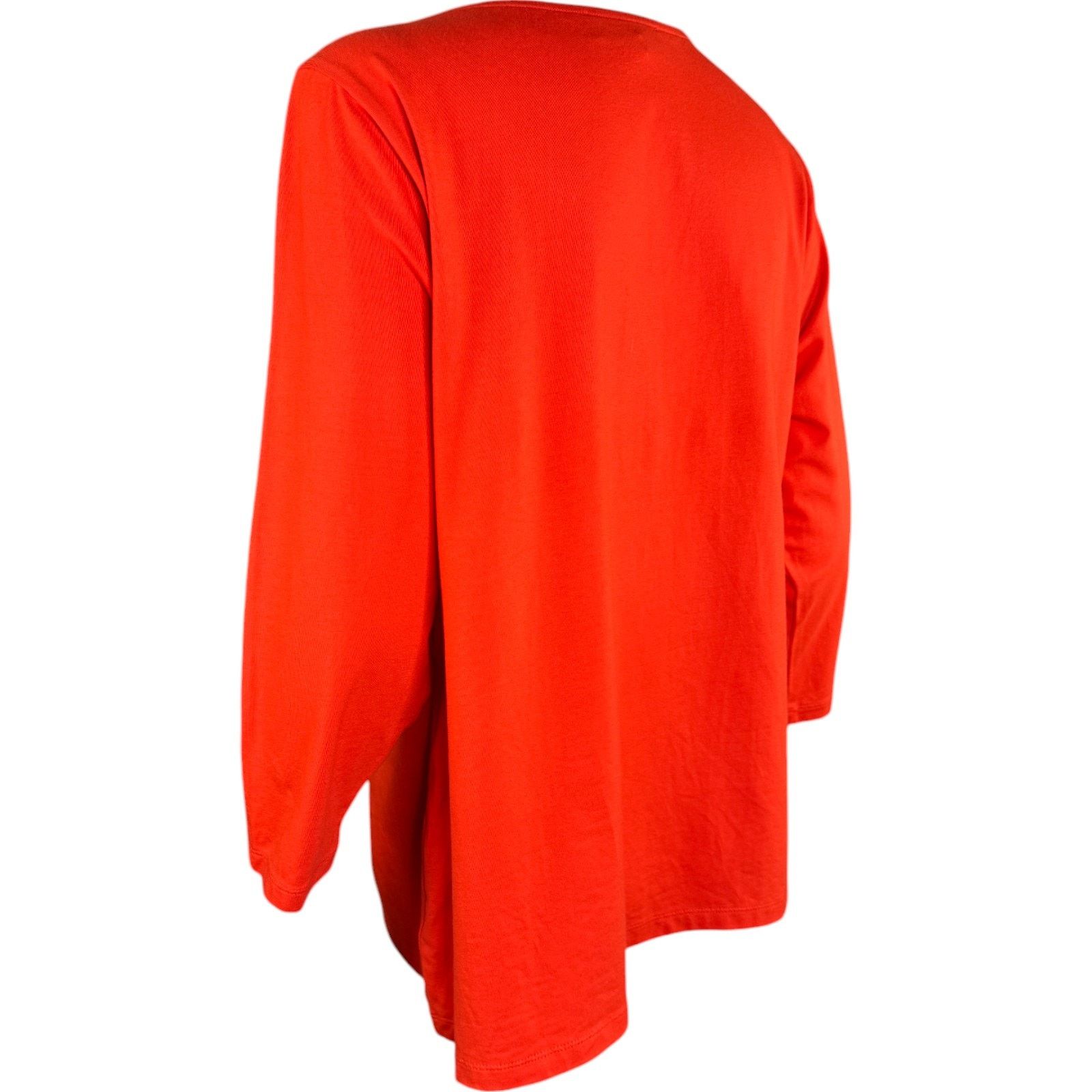 Jones New York Jones New York Orange Womens 1X Stretch 3/4 Sleeve Blouse Size XL / US 12-14 / IT 48-50 - 4 Thumbnail