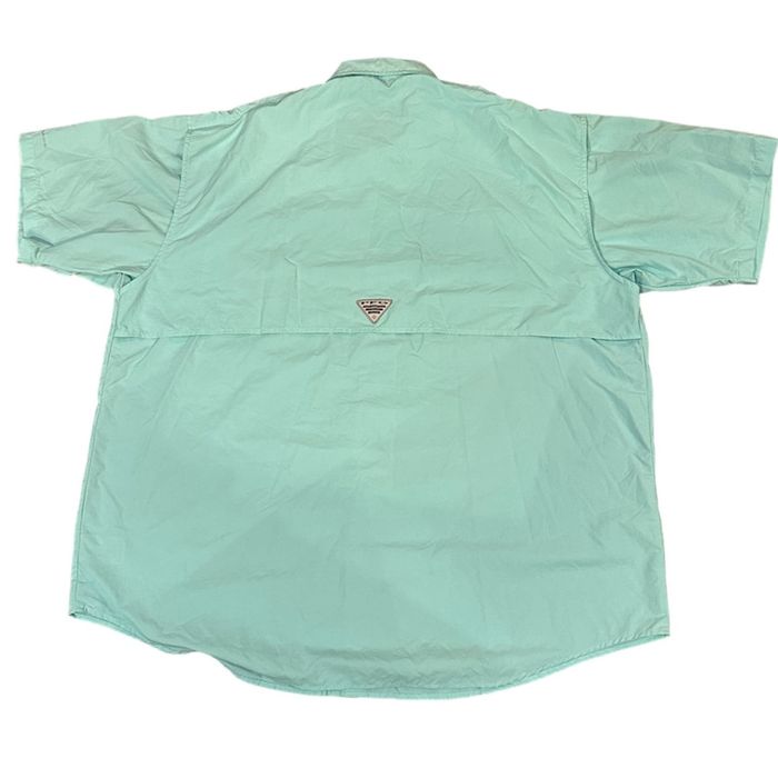 Columbia Columbia PFG Mens XL Aqua Short Sleeve Omni Shade Shirt