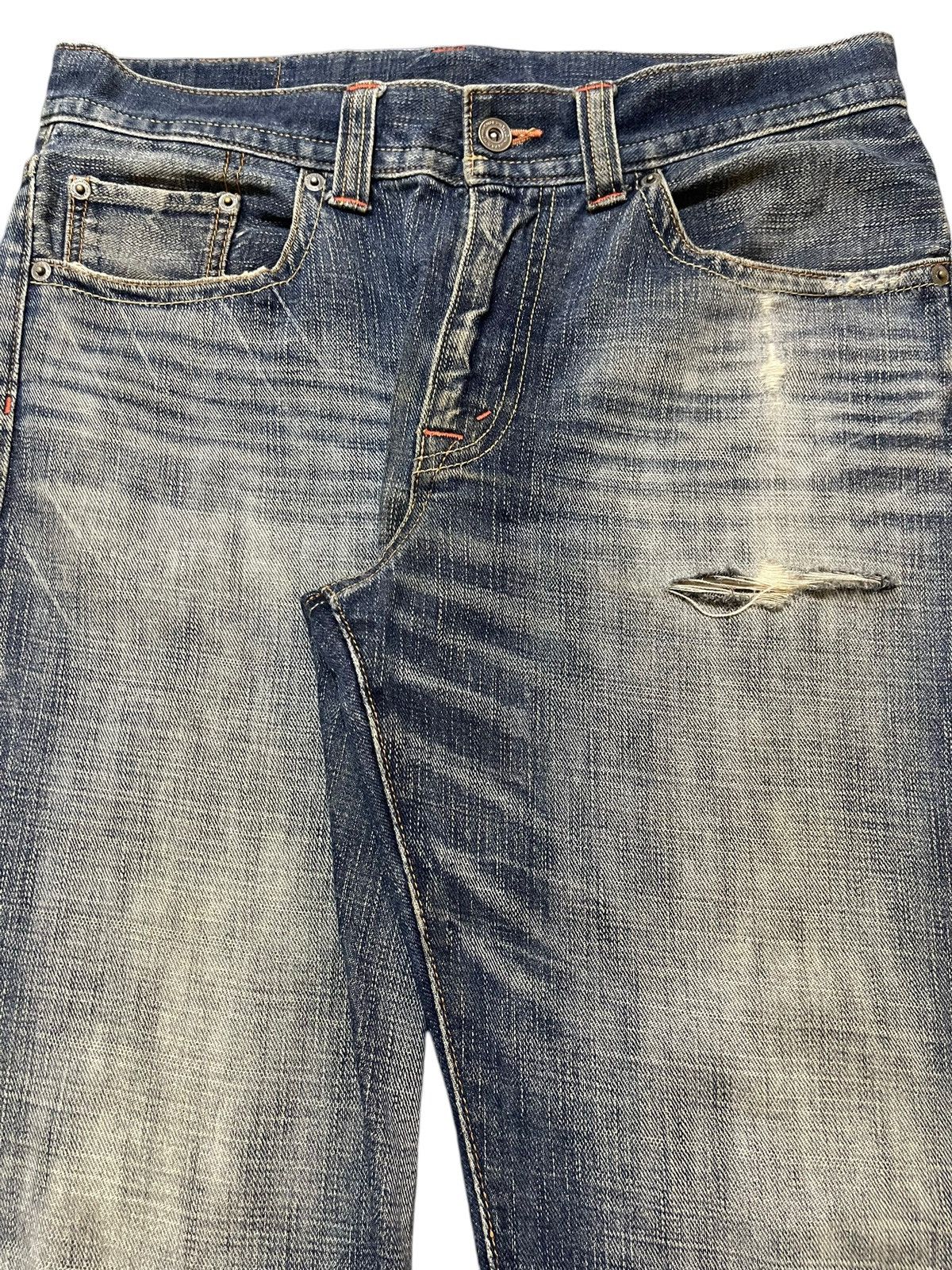 Kapital Vintage Japanese Brand Faded Wash Distress Style Jeans Size US 32 / EU 48 - 4 Thumbnail