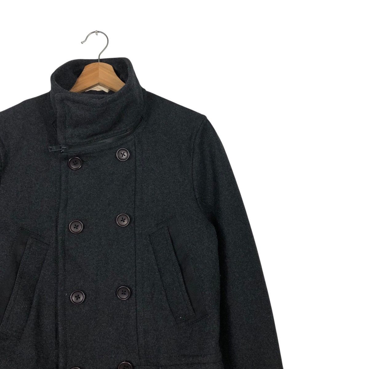 DKNY × Japanese Brand × Vintage 📌Vintage Wool Biker Jacket Rich Grey DKNY Jeans Size US S / EU 44-46 / 1 - 8 Thumbnail