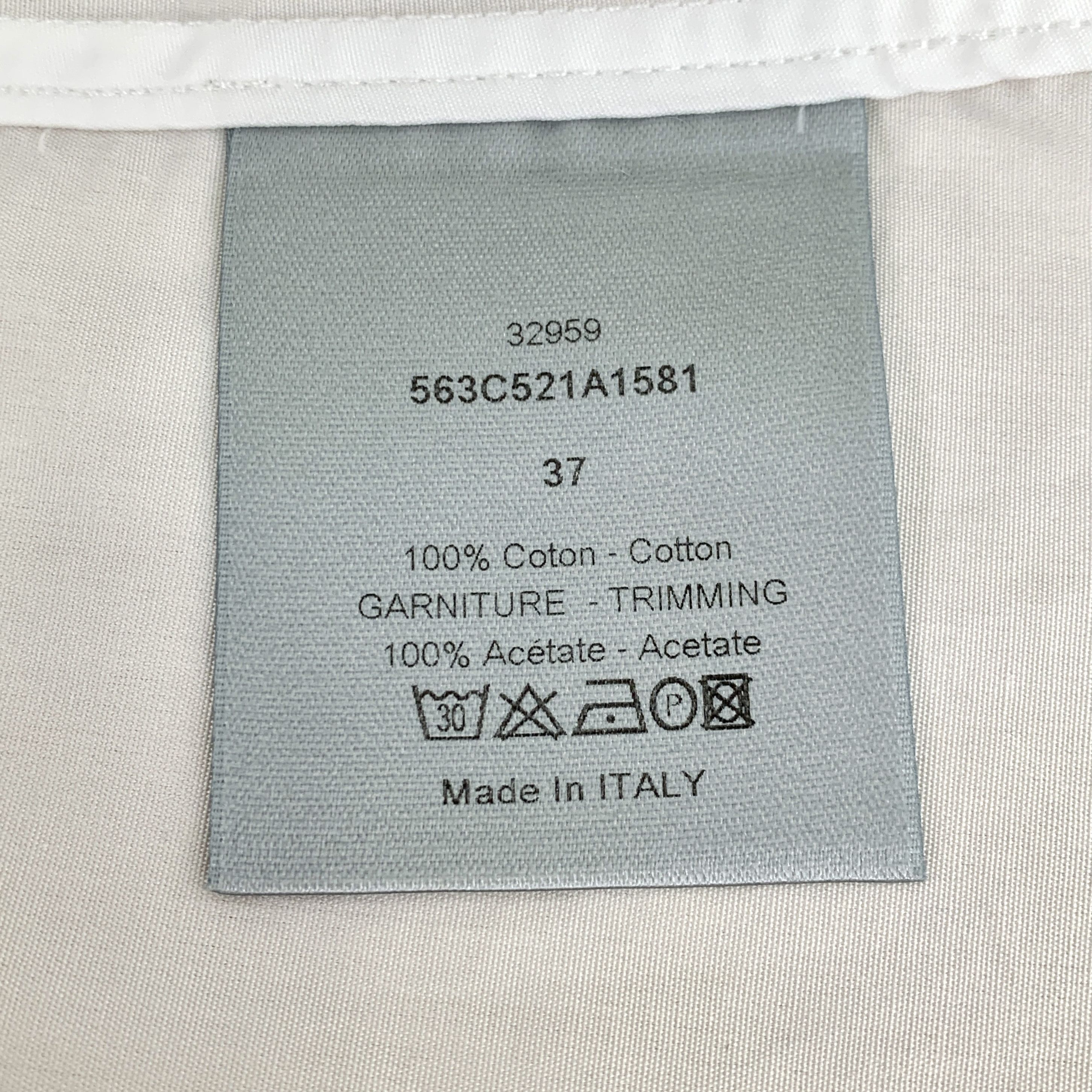 Dior Dior White Striped Panel Long-Sleeve Shirt (Size 37) Size XS / US 0-2 / IT 36-38 - 4 Thumbnail