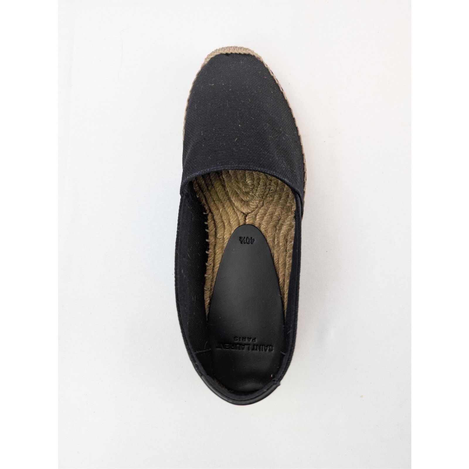 Saint Laurent Paris o1rshd1 Saint Laurent Canvas Espadrilles Slip On Shoes Black Size US 7.5 / EU 40-41 - 15 Thumbnail