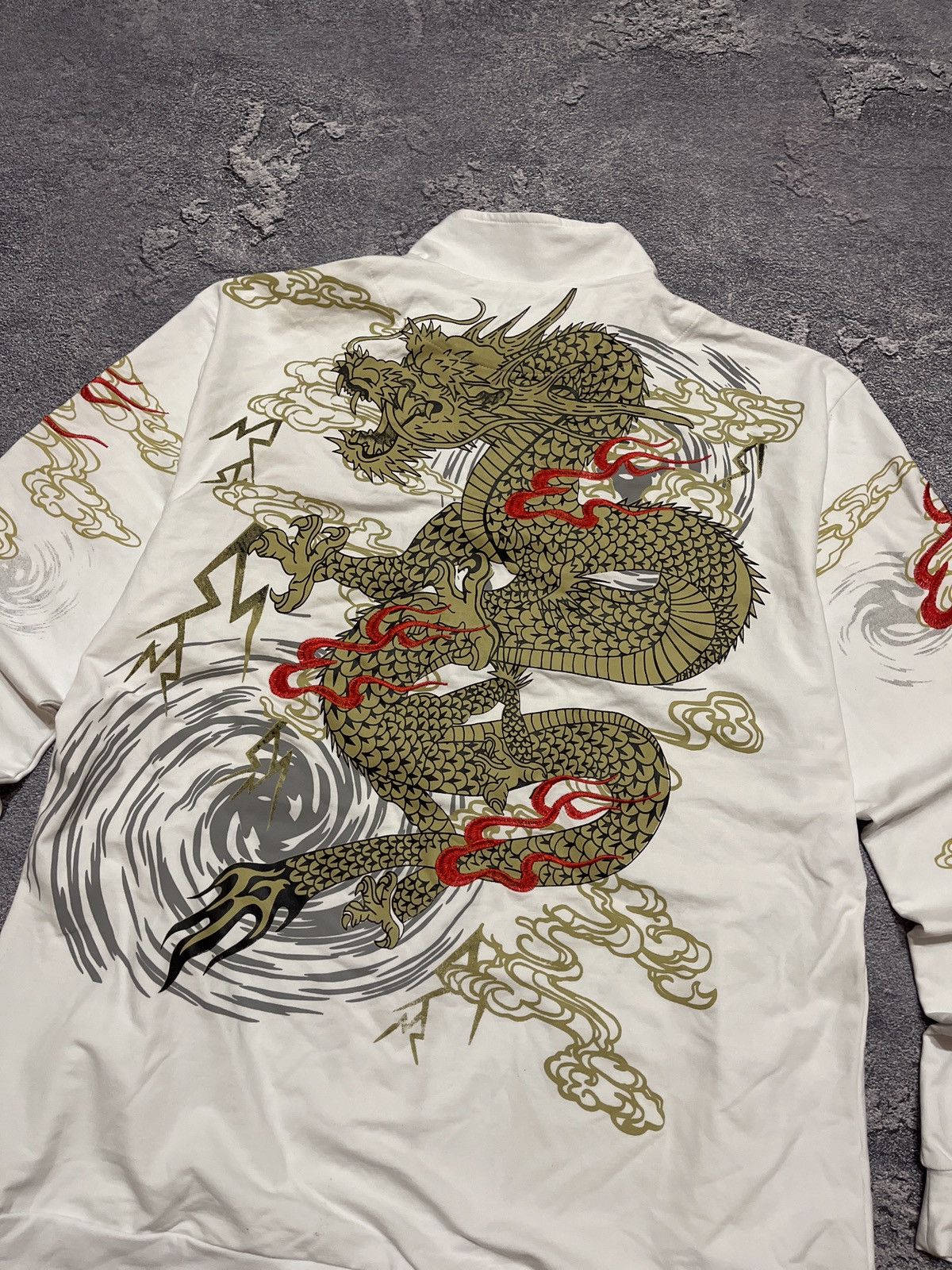 Japanese Brand Crazy Japanese Y2k Dragon Ed Hardy Style Zip Size US XL / EU 56 / 4 - 3 Thumbnail
