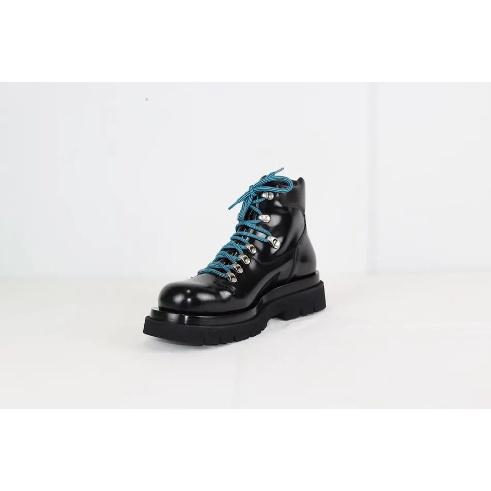 Bottega Veneta o1rshd1 Hiking Lug Gloss Vinyl Boots in Black Size US 12 / EU 45 - 11 Thumbnail