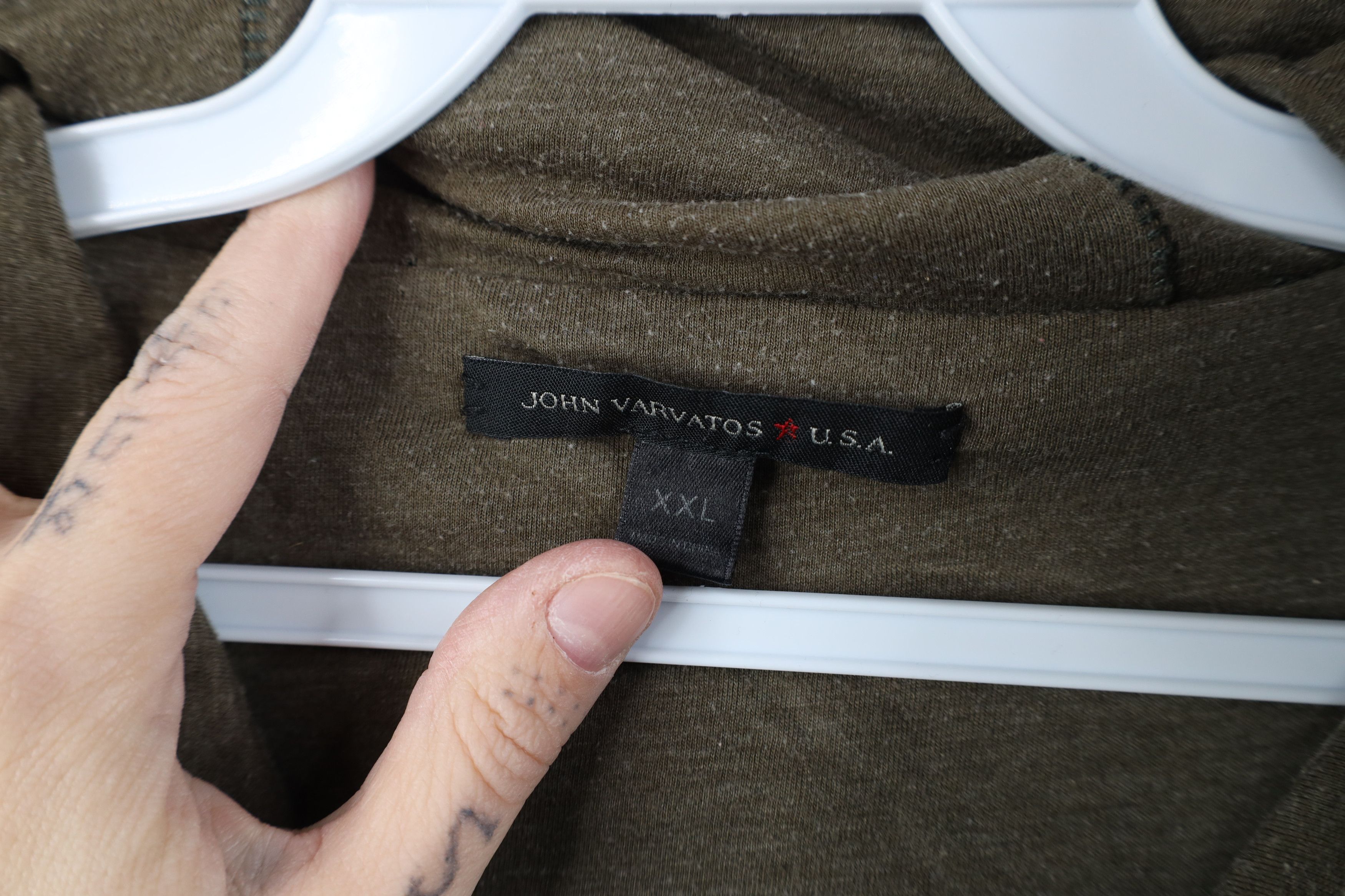 John Varvatos John Varvatos USA Blank Jersey Knit Full Zip Hoodie Gray Size US XXL / EU 58 / 5 - 8 Thumbnail