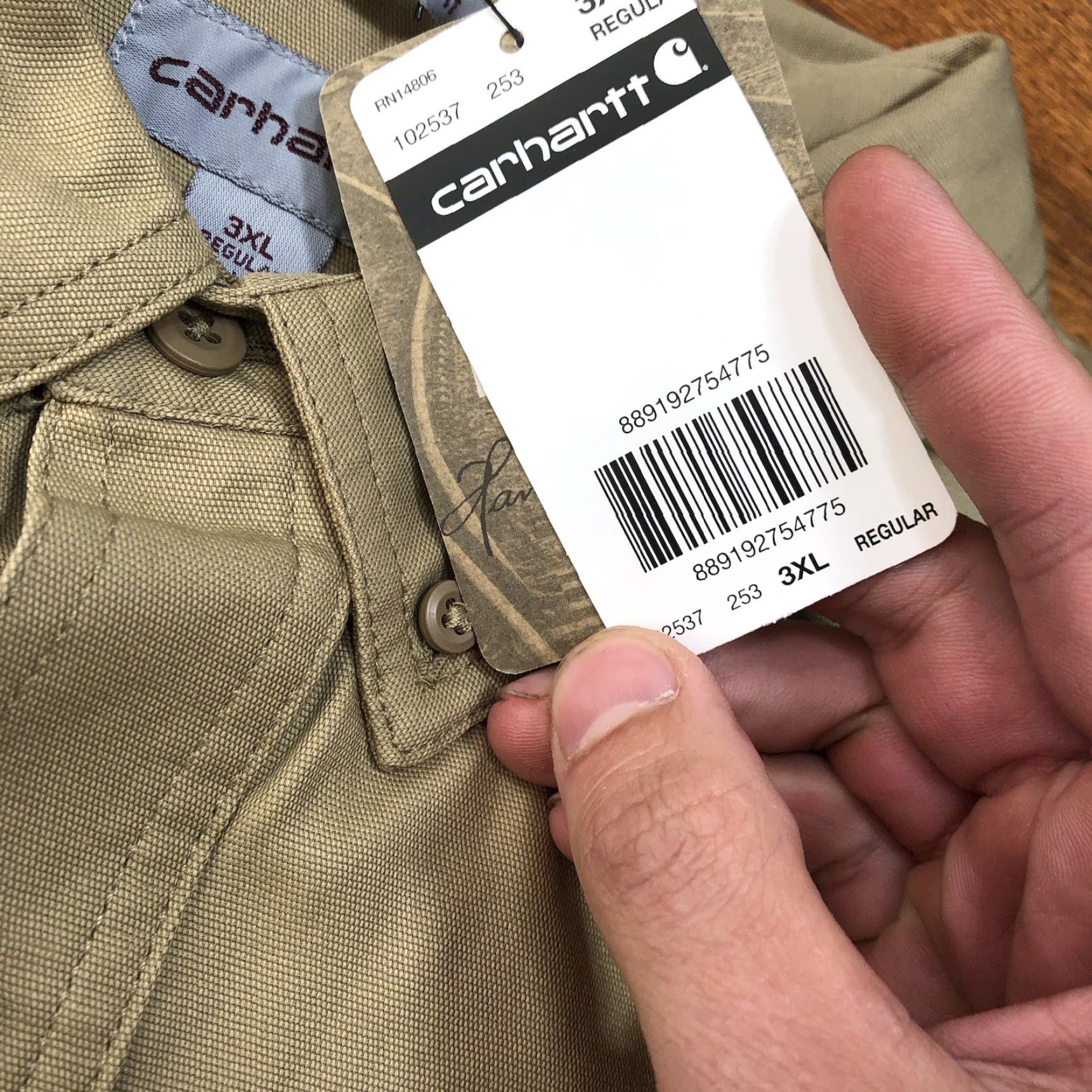 Carhartt Carhartt NWT Rugged Professional SeriesTan Relaxed Fit Button Shirt 3XL 102537 Size US XXL / EU 58 / 5 - 4 Thumbnail