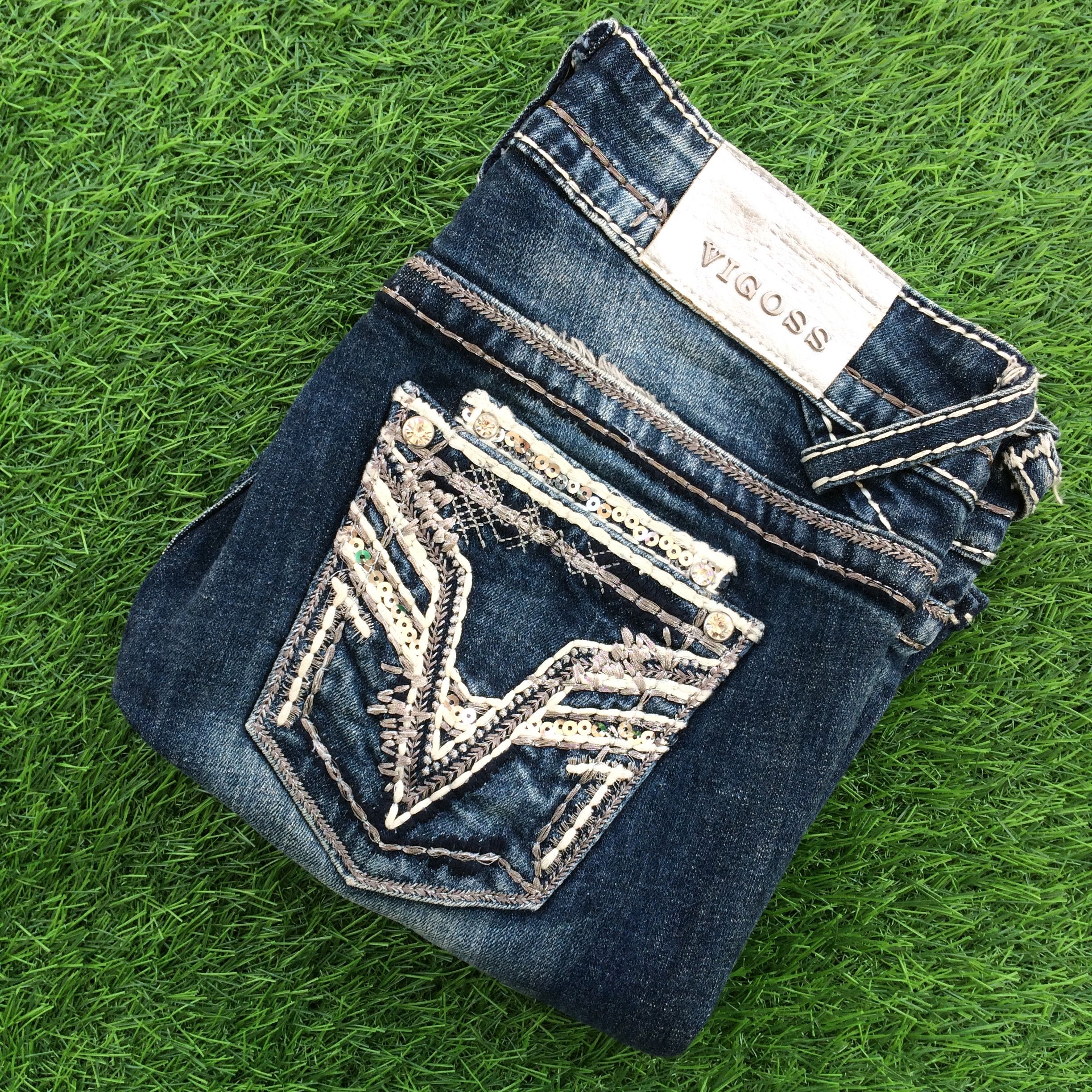 Japanese Brand Low Waist Flared Denim Pants #D-838 Size 28" / US 6 / IT 42 - 7 Thumbnail
