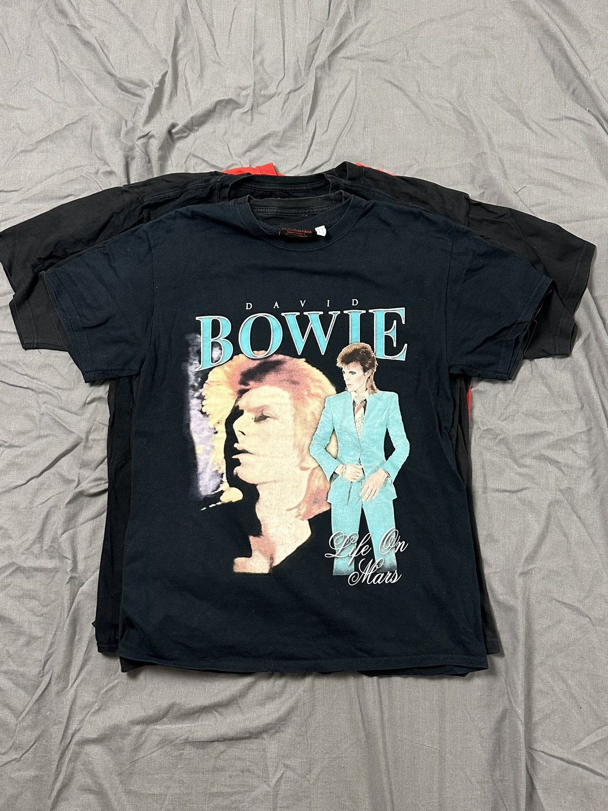 Pre-owned Band Tees X Rock T Shirt Bowie Tee Vintage In Black