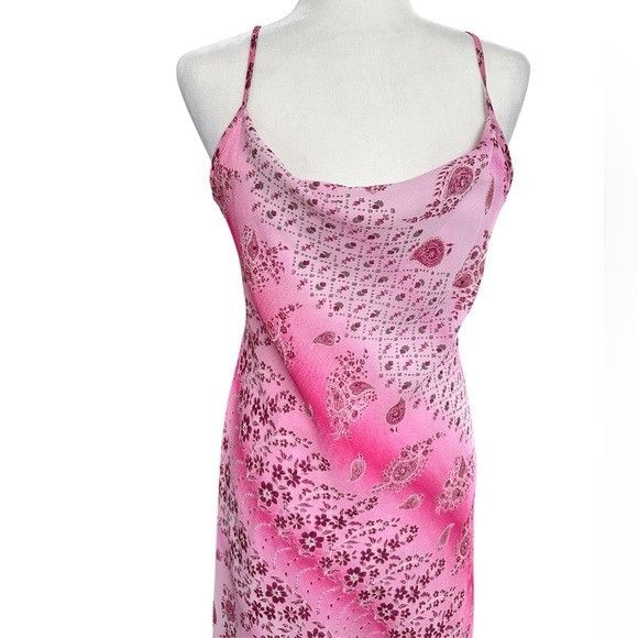 Vintage Vintage 90’s “Scarlett” Pink Floral Slip Dress Size M / US 6-8 / IT 42-44 - 2 Thumbnail