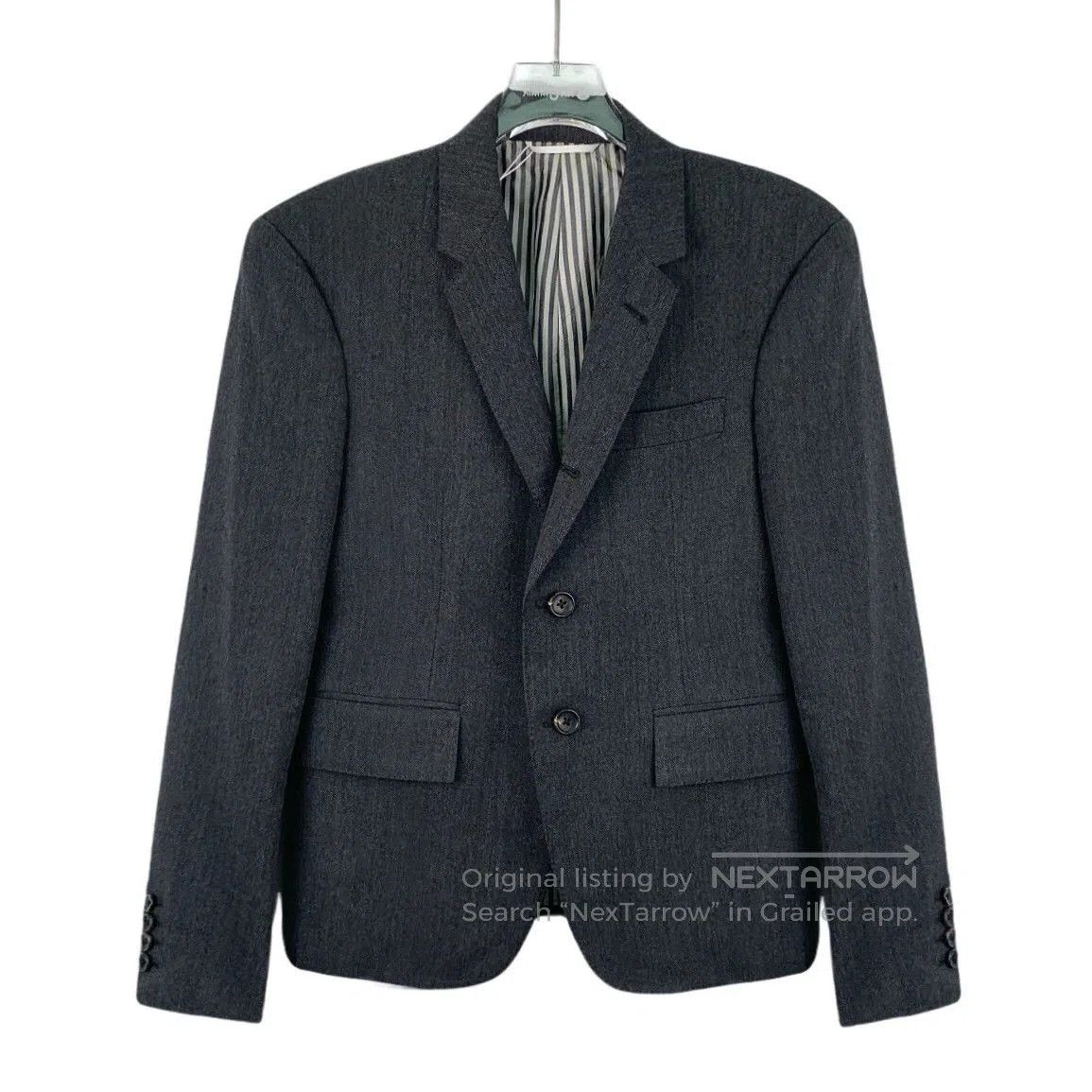 Thom Browne THOM BROWNE Gray Wool Collar Blazer. Size US M / EU 48-50 / 2 - 1 Thumbnail