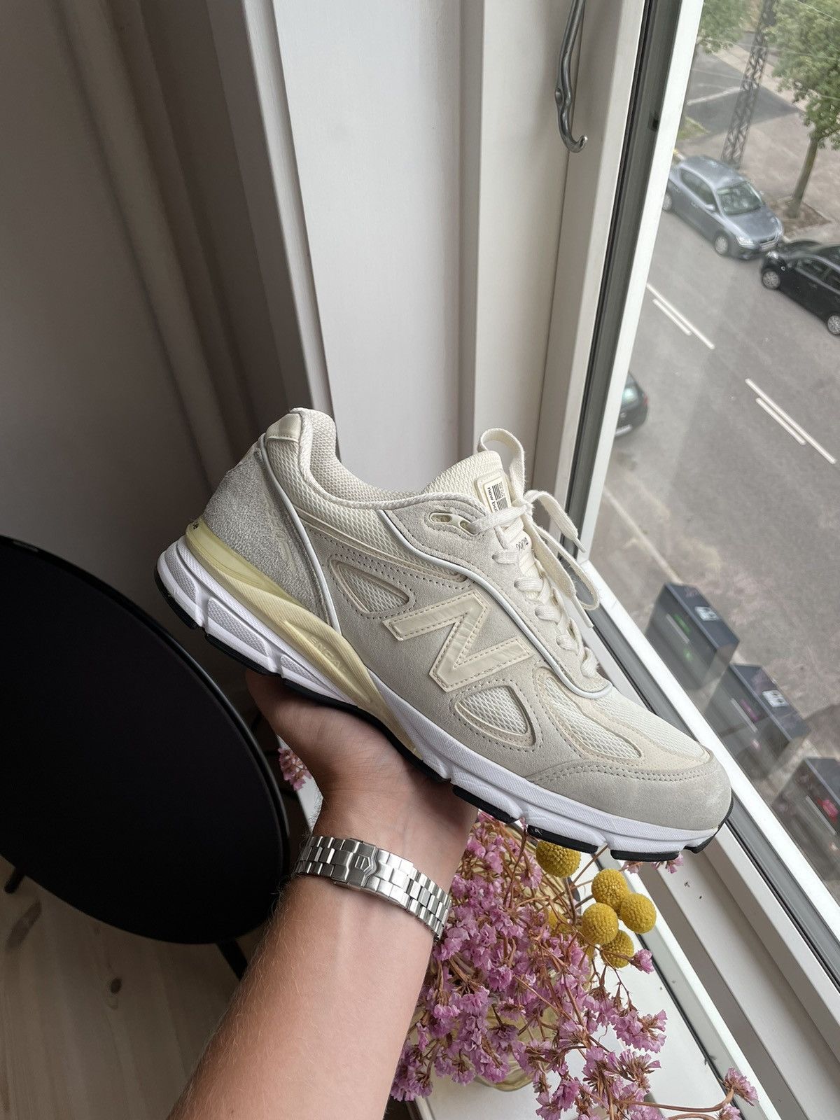 New Balance New Balance x Stüssy 990v4 - Cream | Grailed