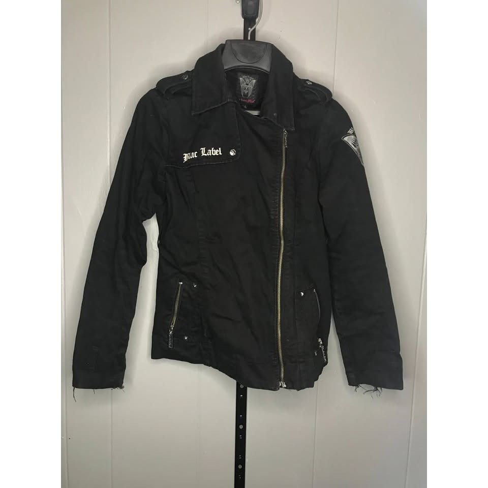 Other Y2K Black Label Goth Grunge Skull Wings Womens side zip Jack Size XS / US 0-2 / IT 36-38 - 1 Thumbnail